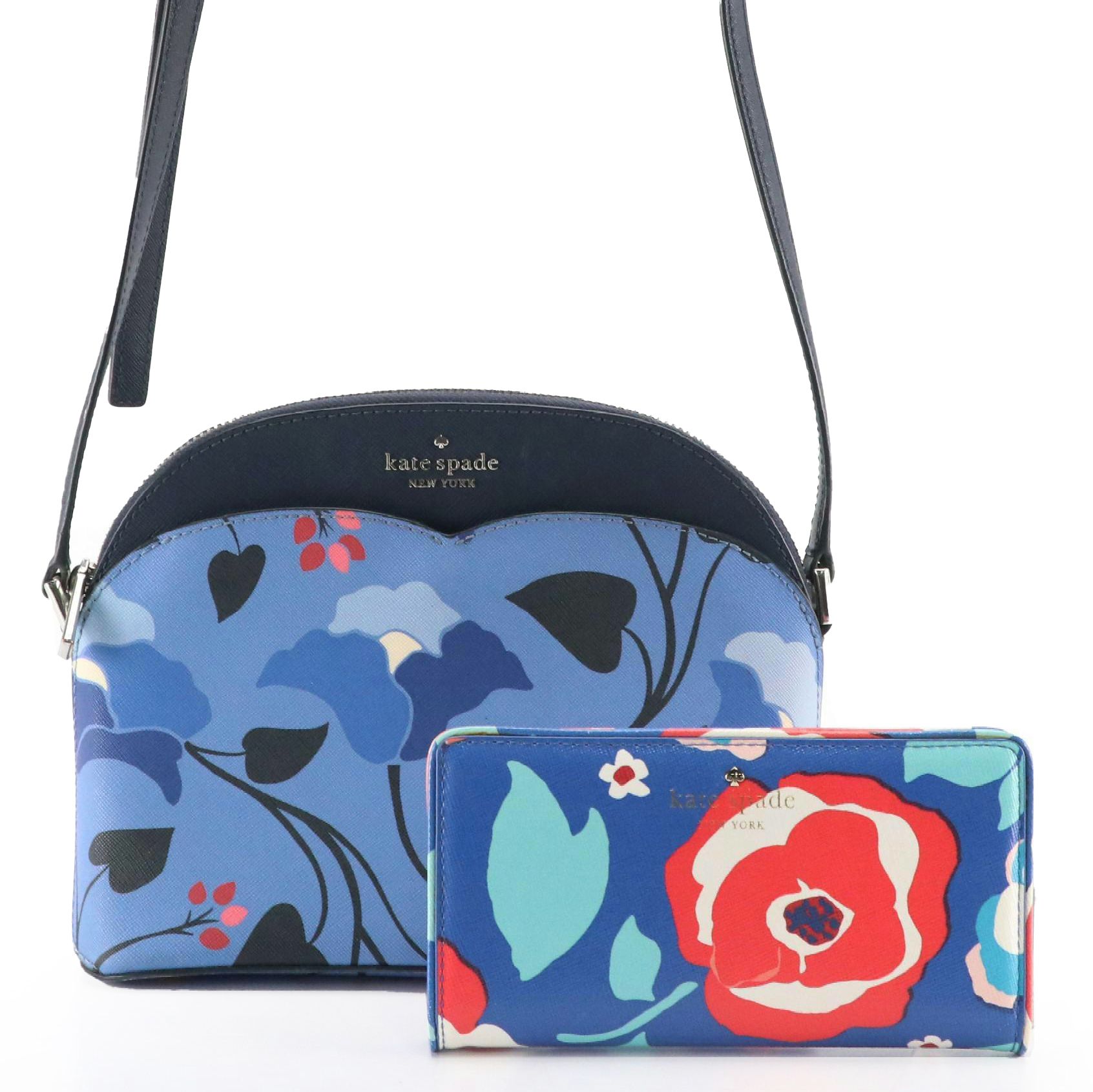 Kate Spade Payton Nouveau Bloom Dome Crossbody and Floral Print Long Wallet