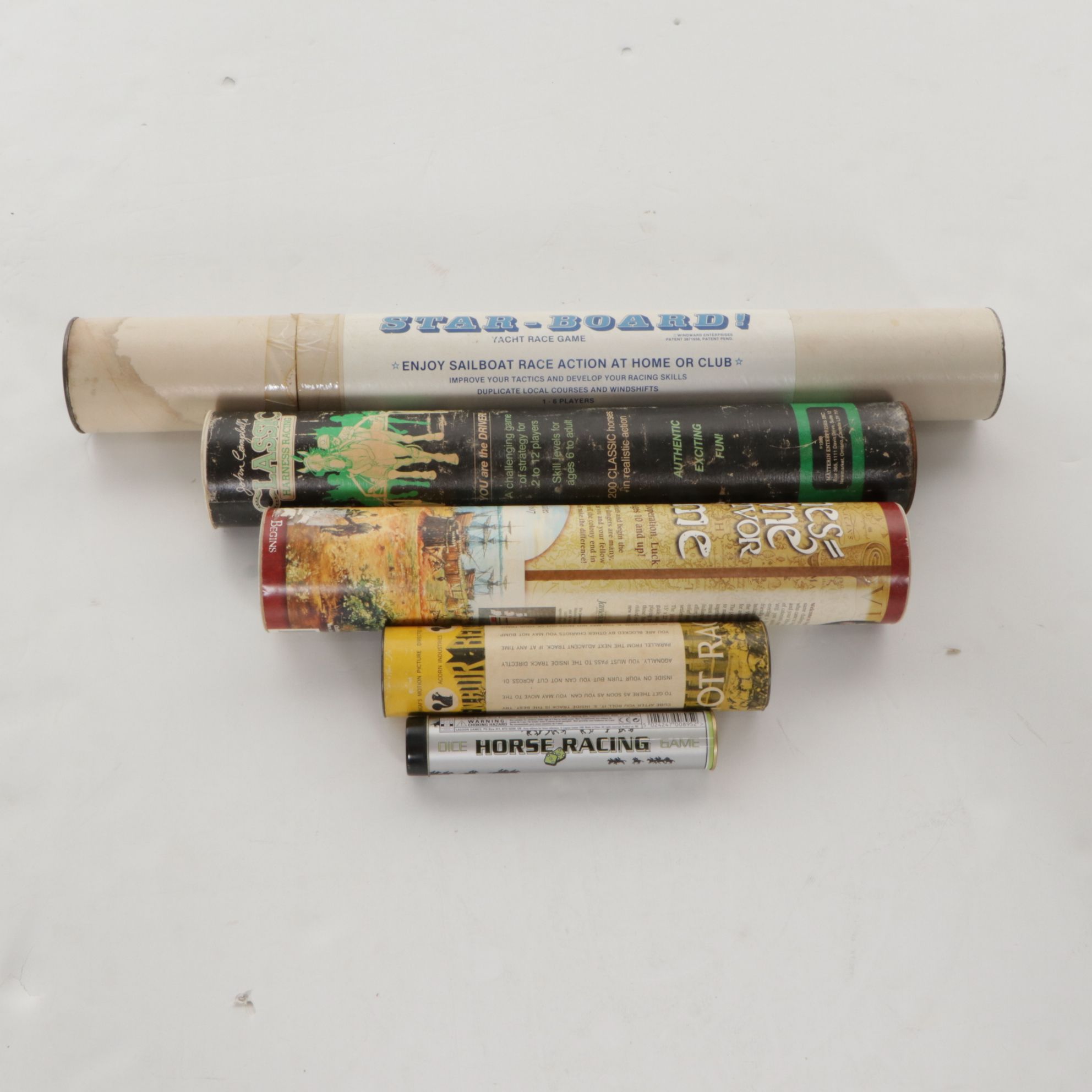 "Star-Board" Yacht Race Game and Horse Racing Cards with Other Board Games