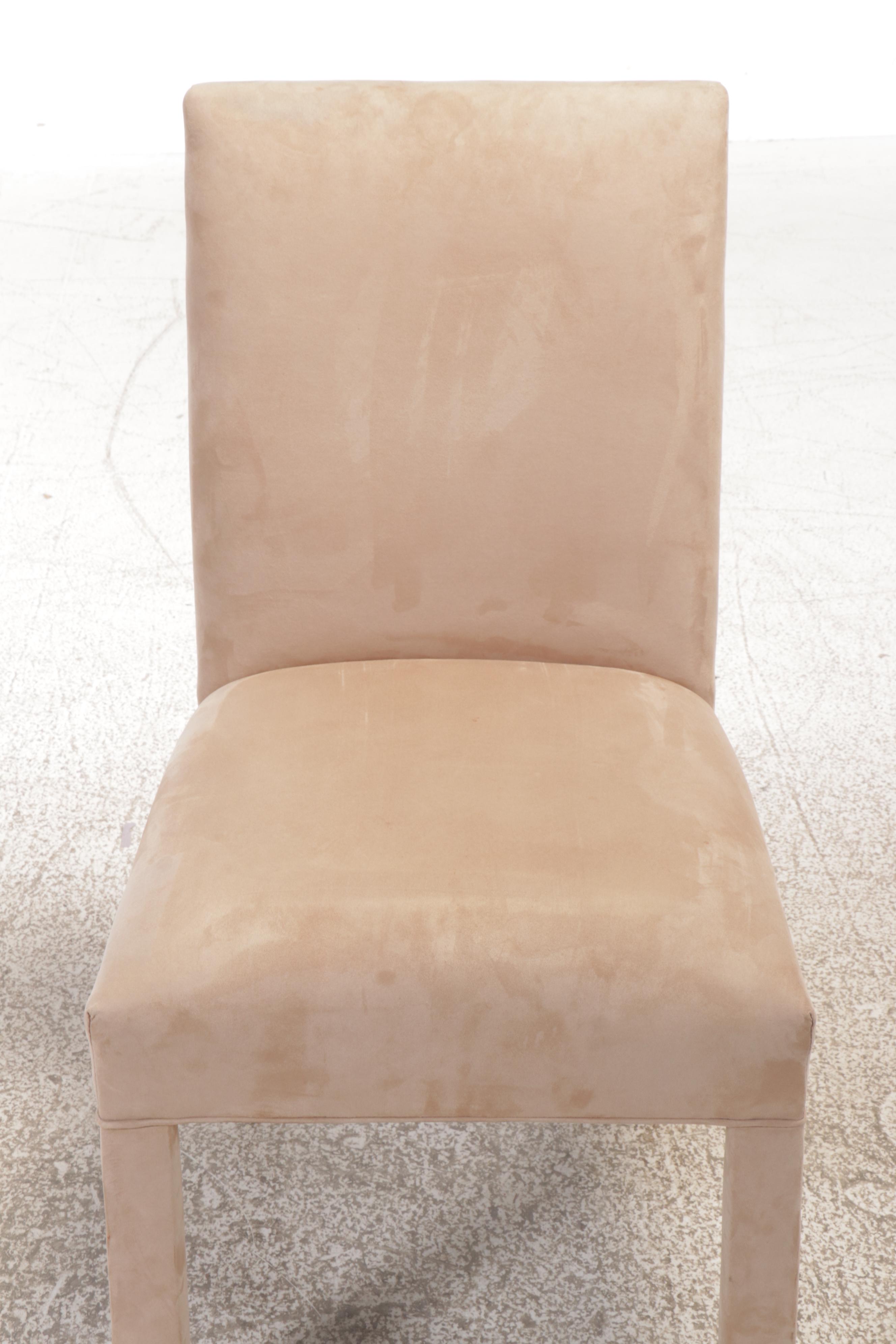 Contemporary Faux Suede Upholstered Side Chair