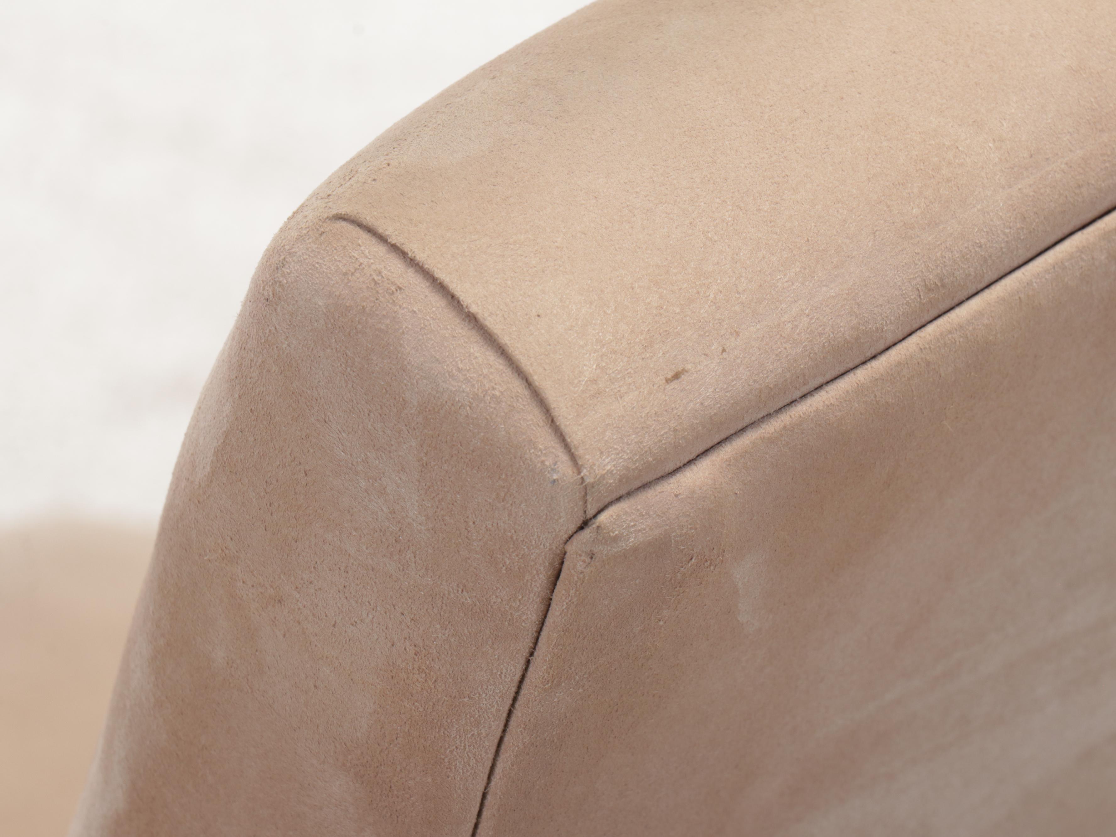 Contemporary Faux Suede Upholstered Side Chair