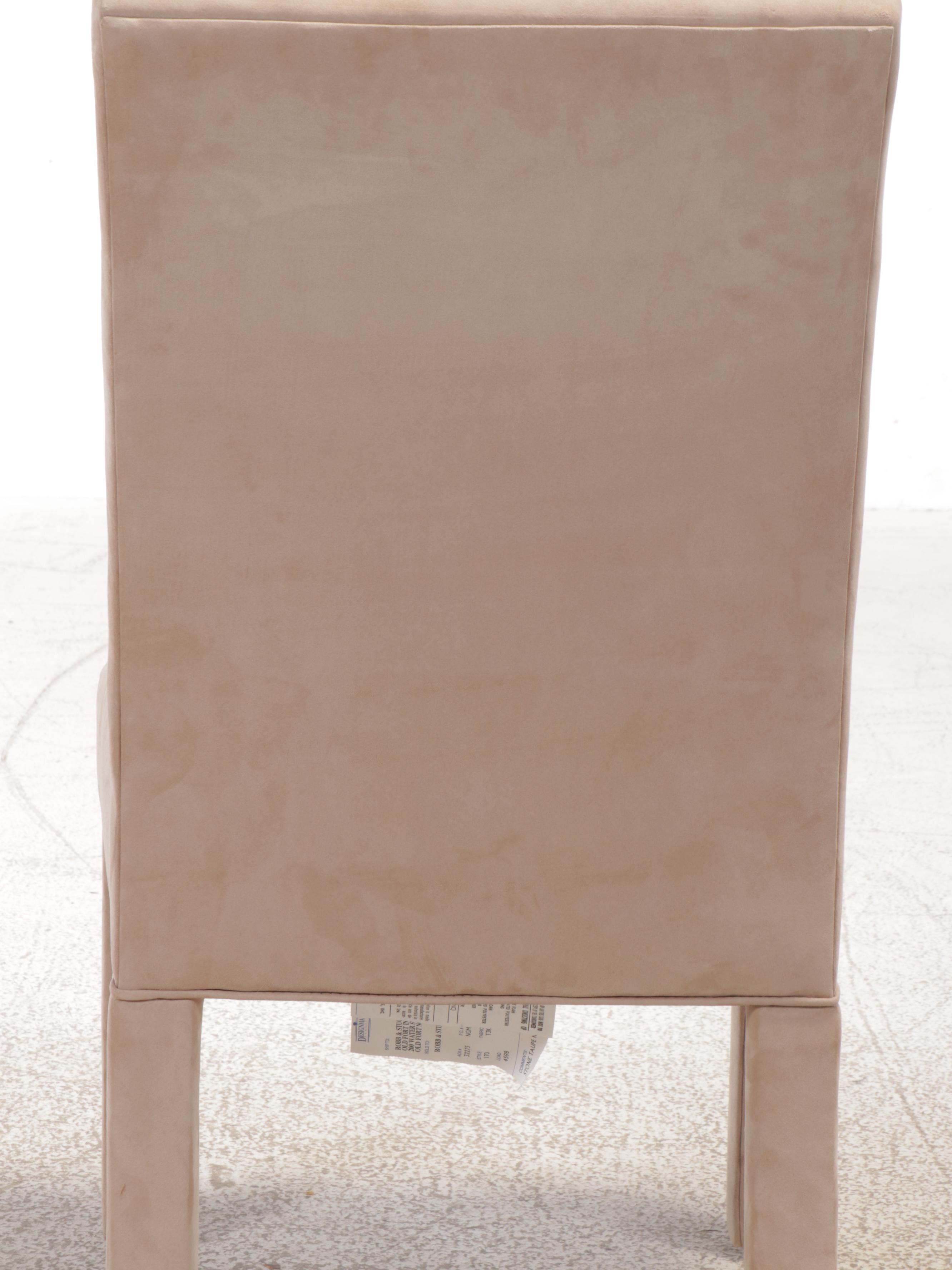 Contemporary Faux Suede Upholstered Side Chair