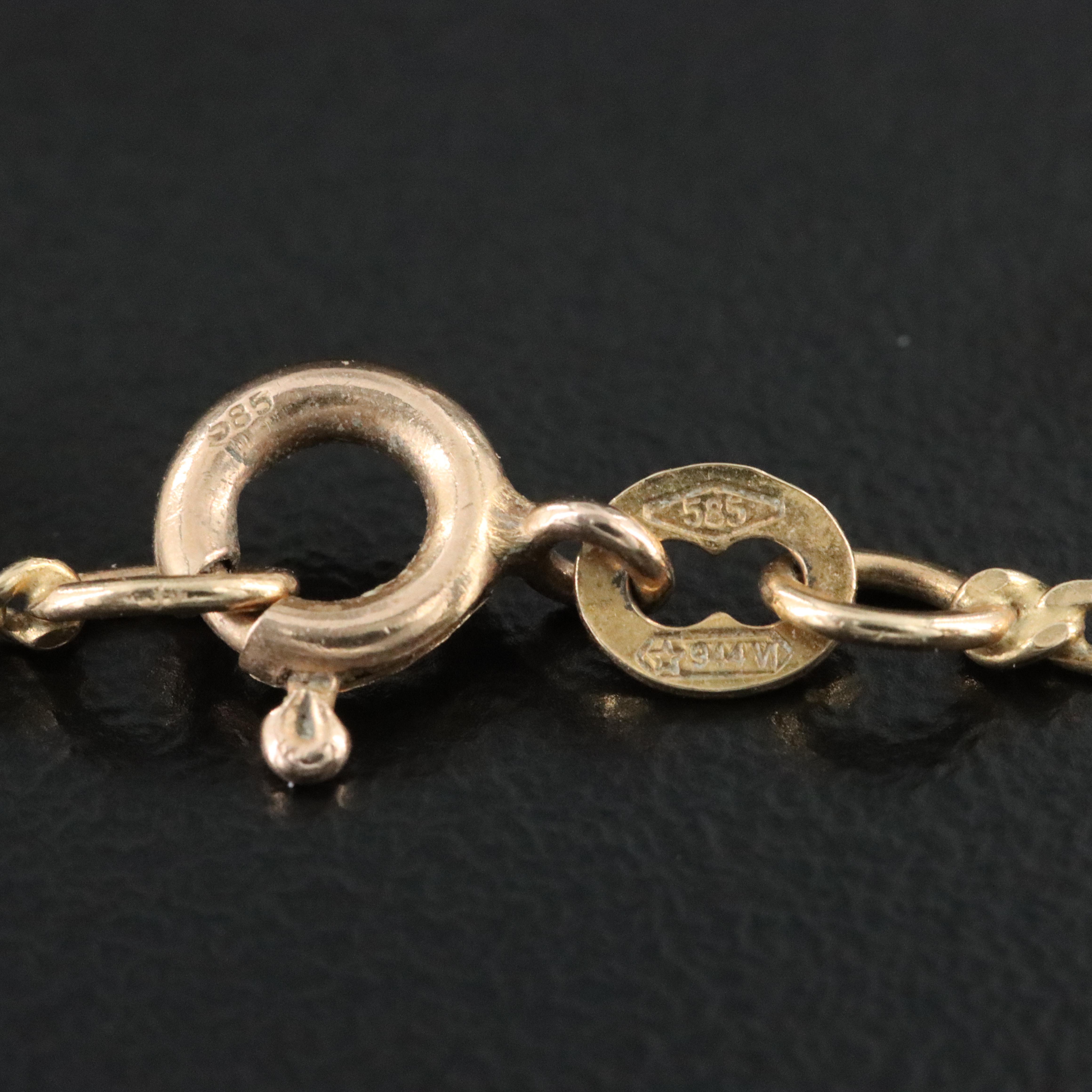 Antique 14K Pearl Sunburst Pendant Necklace