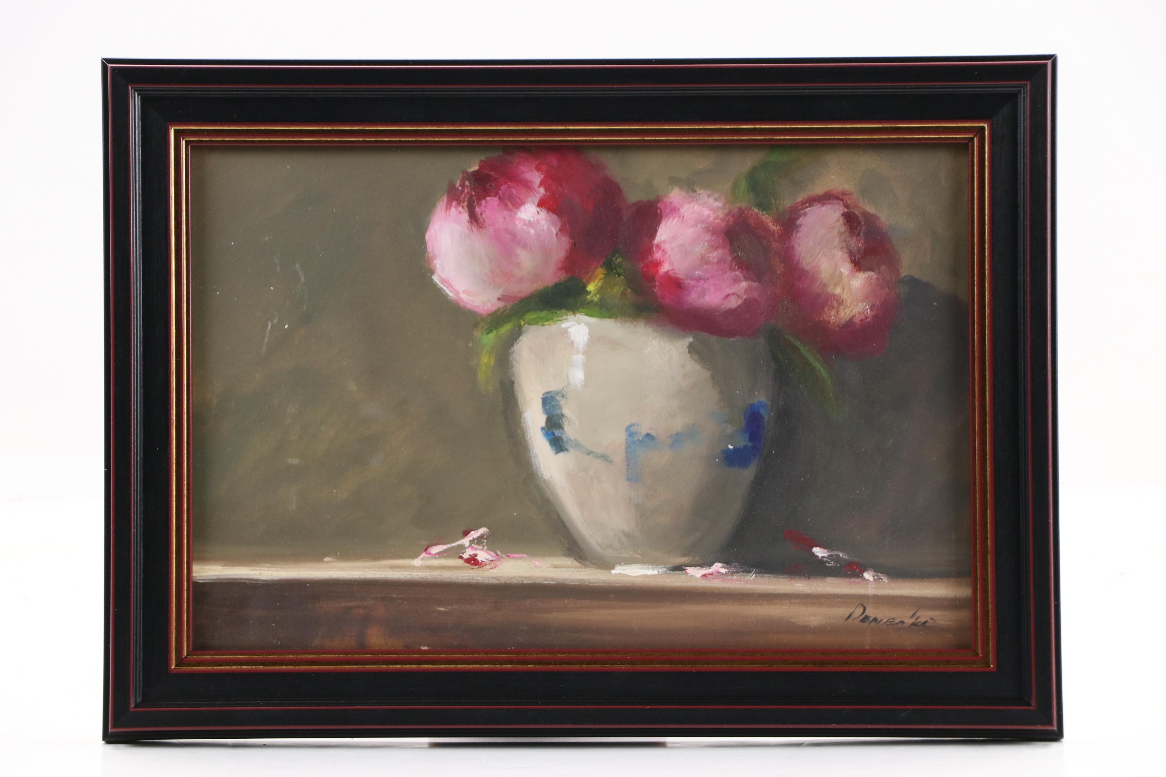 Natalie Demenko Floral Still Life Oil Painting, 21st Century