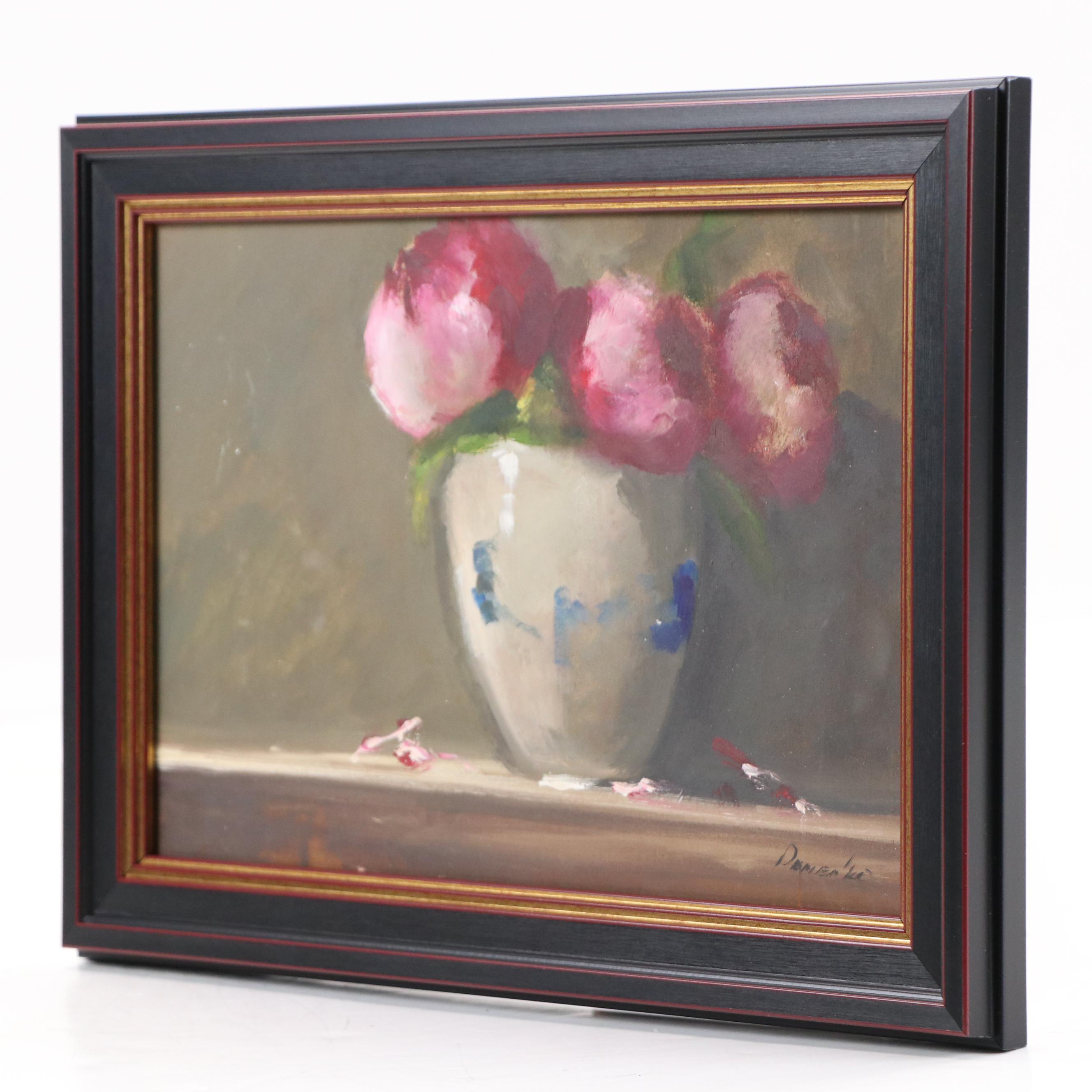 Natalie Demenko Floral Still Life Oil Painting, 21st Century