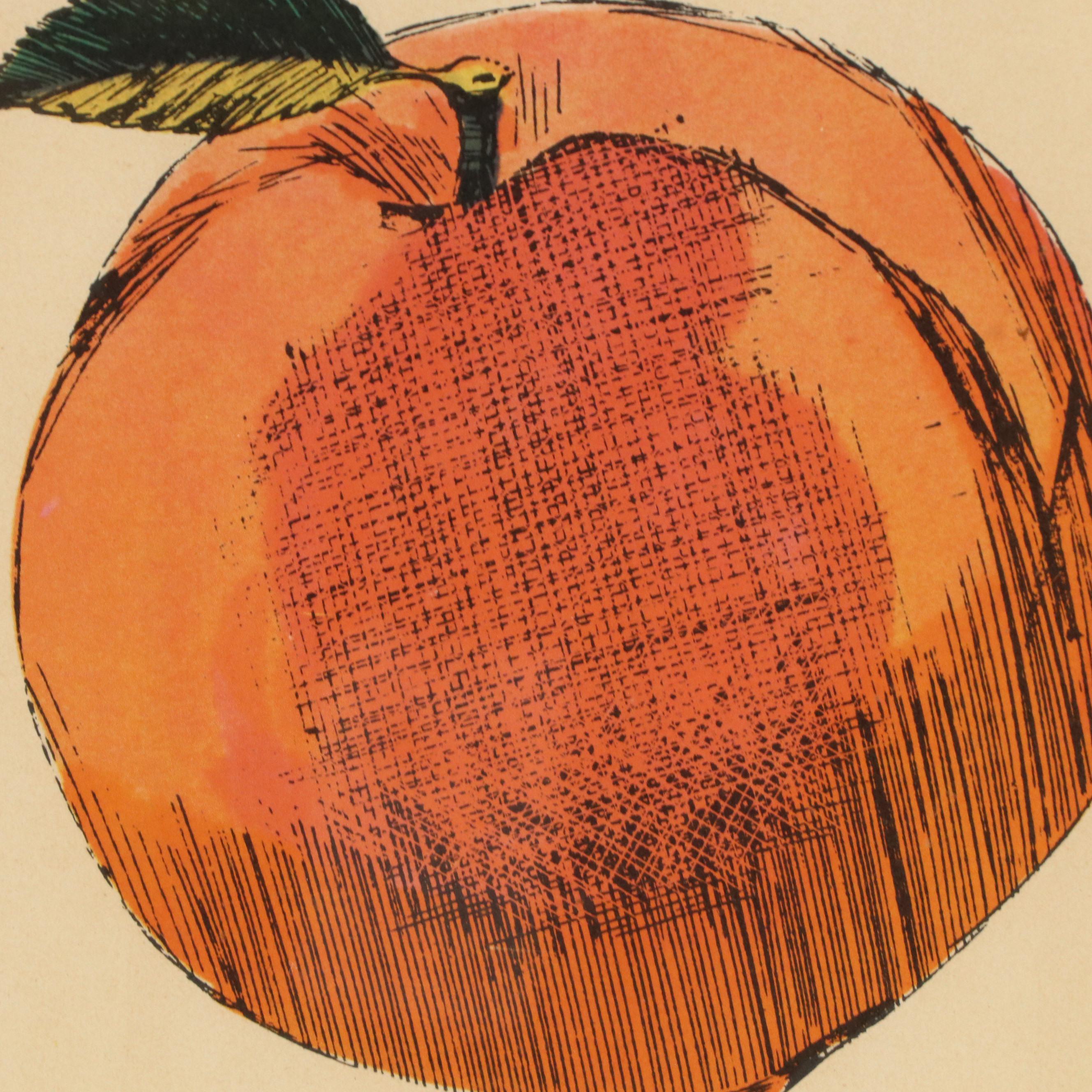 Offset Lithograph "Peaches Flambé," Late 20th Century
