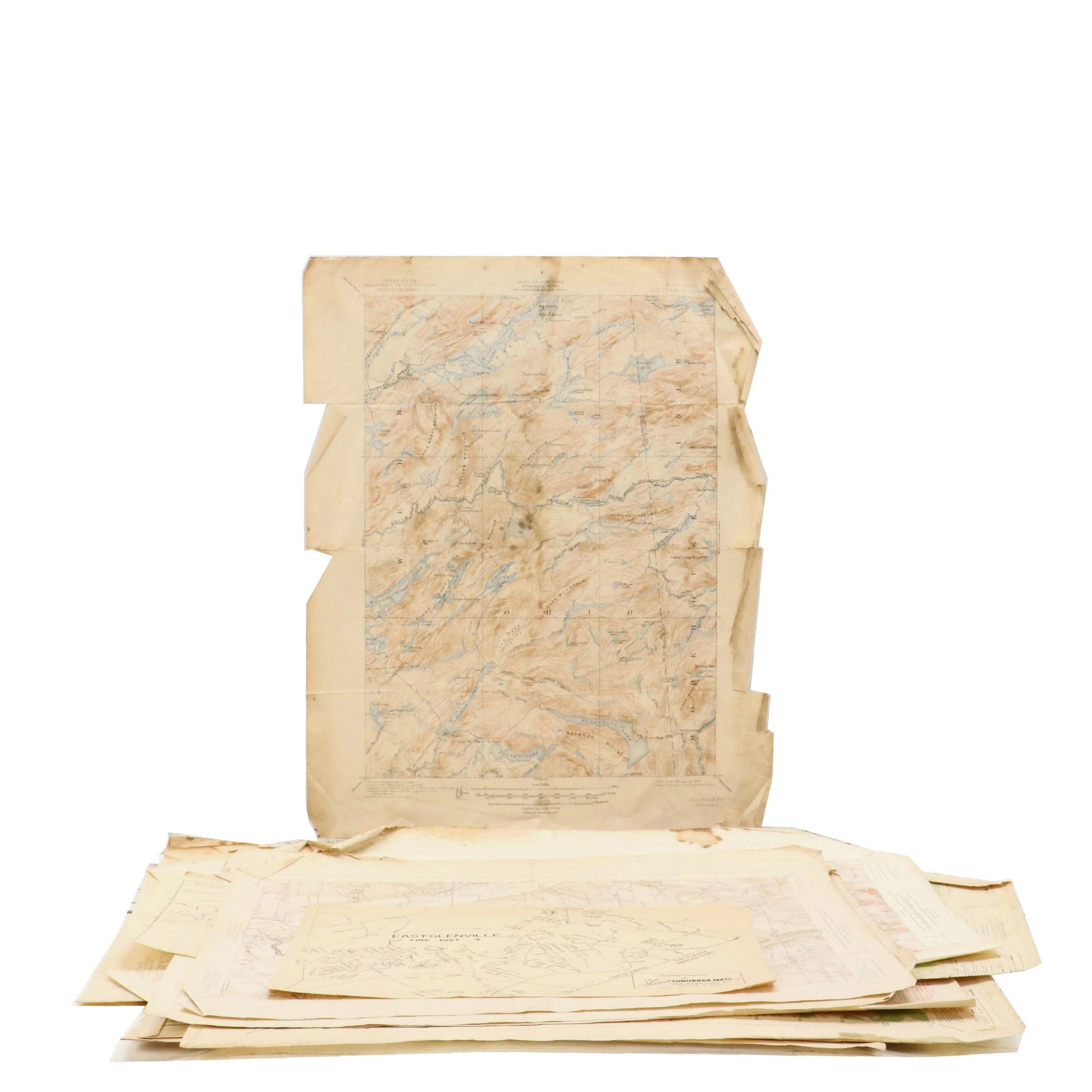 Collection of Geological and Topographic Maps of New York State, Mid-20th C.