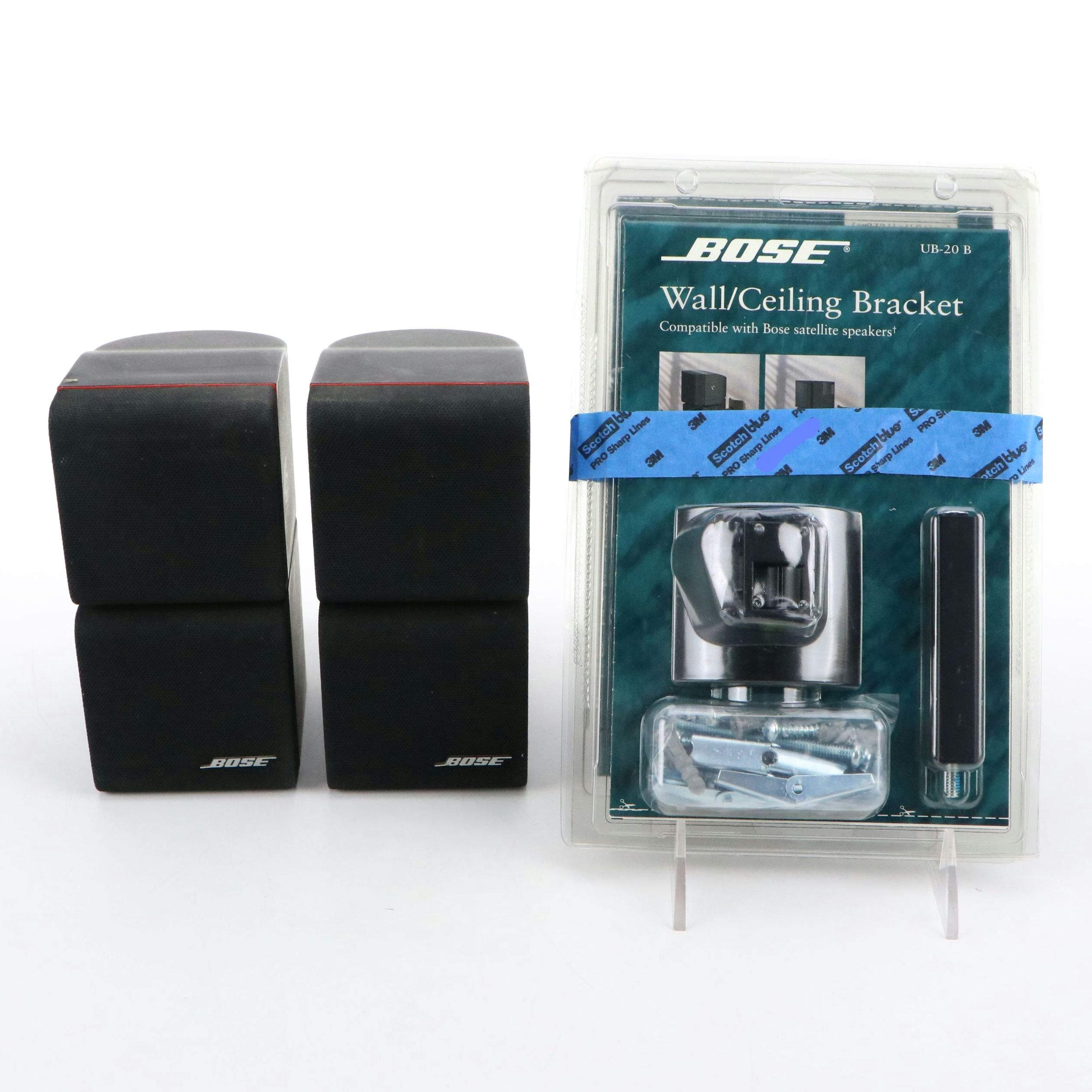 Bose Acoustimass Redline Double Cube Speakers with Wall or Ceiling Bracket