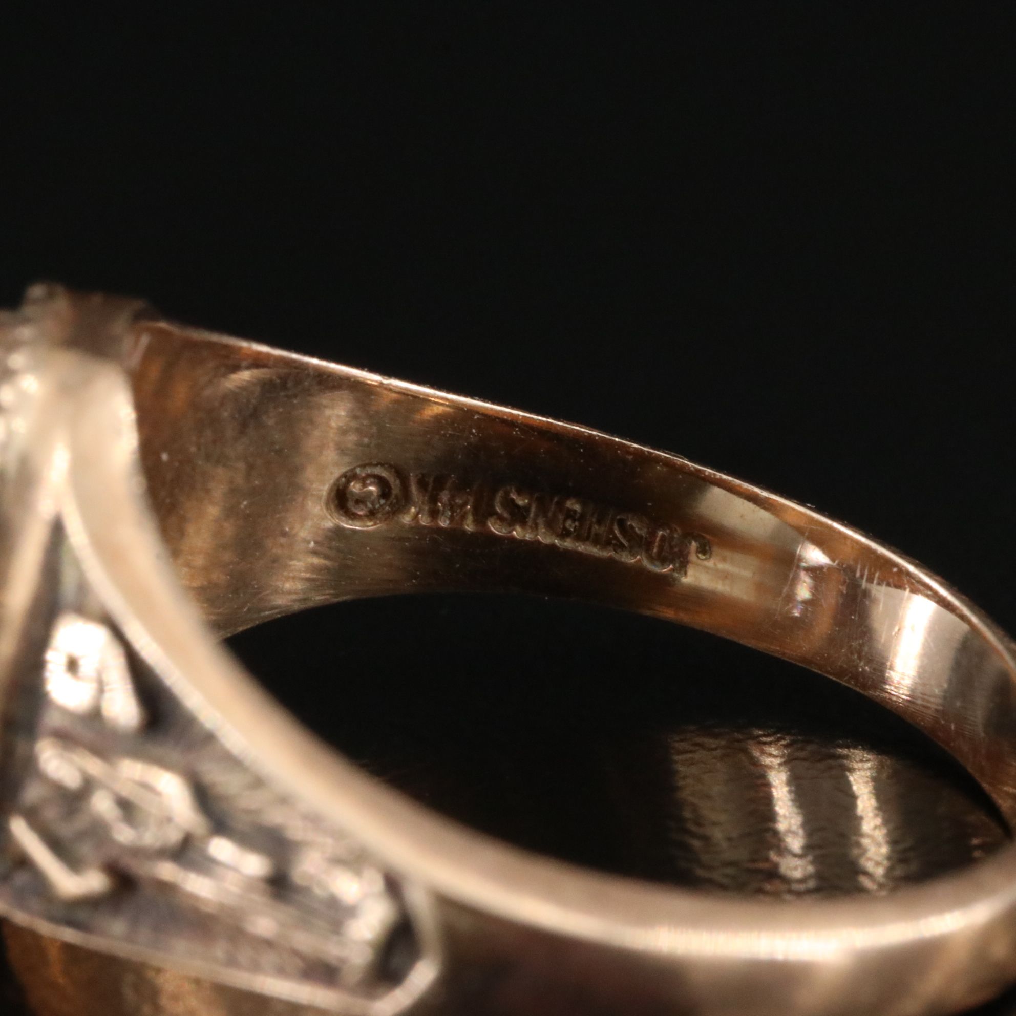 Jostens Vintage 14K Topaz Doublet Class Ring