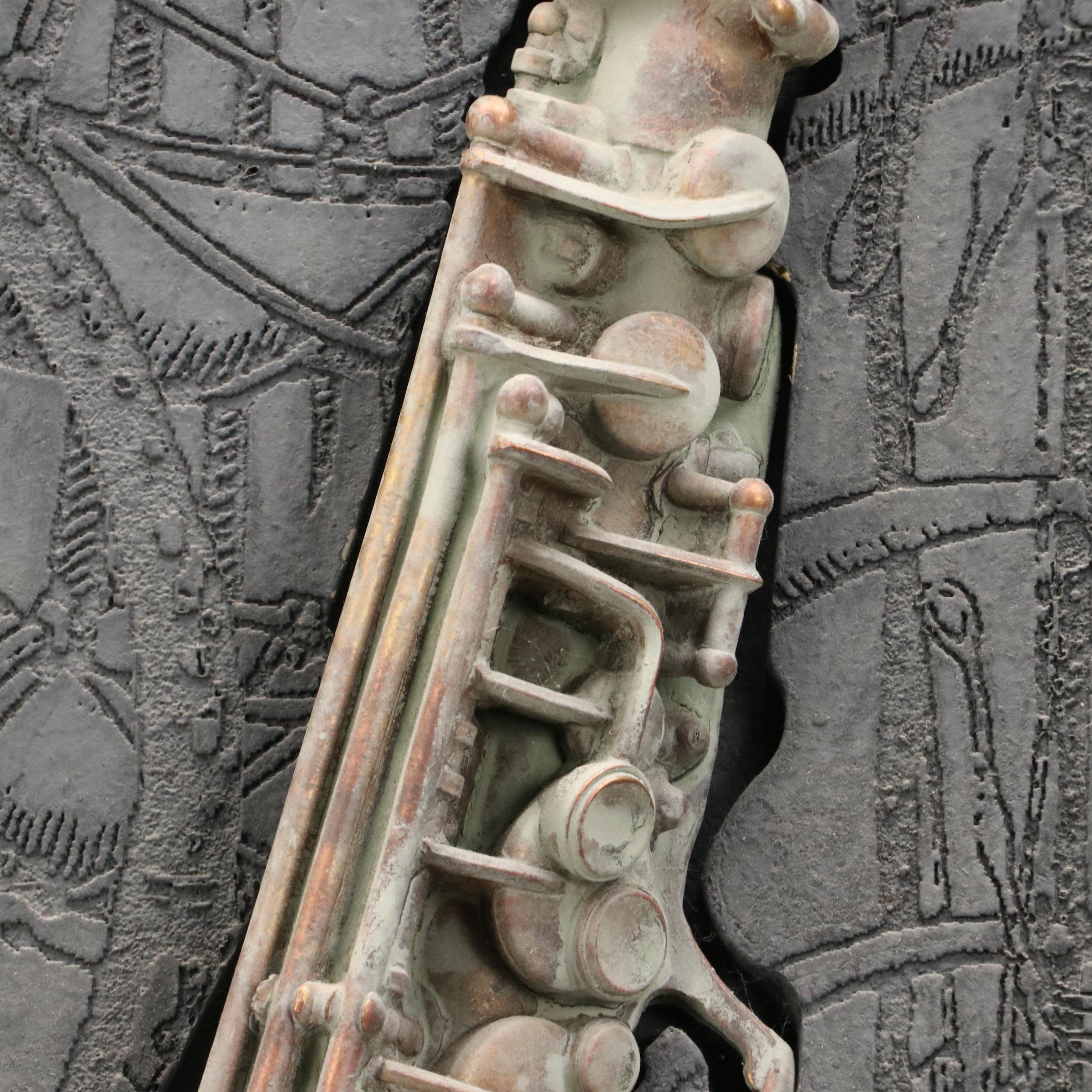 Cast Composite Wall Sculpture of Saxophone, Circa 1990s