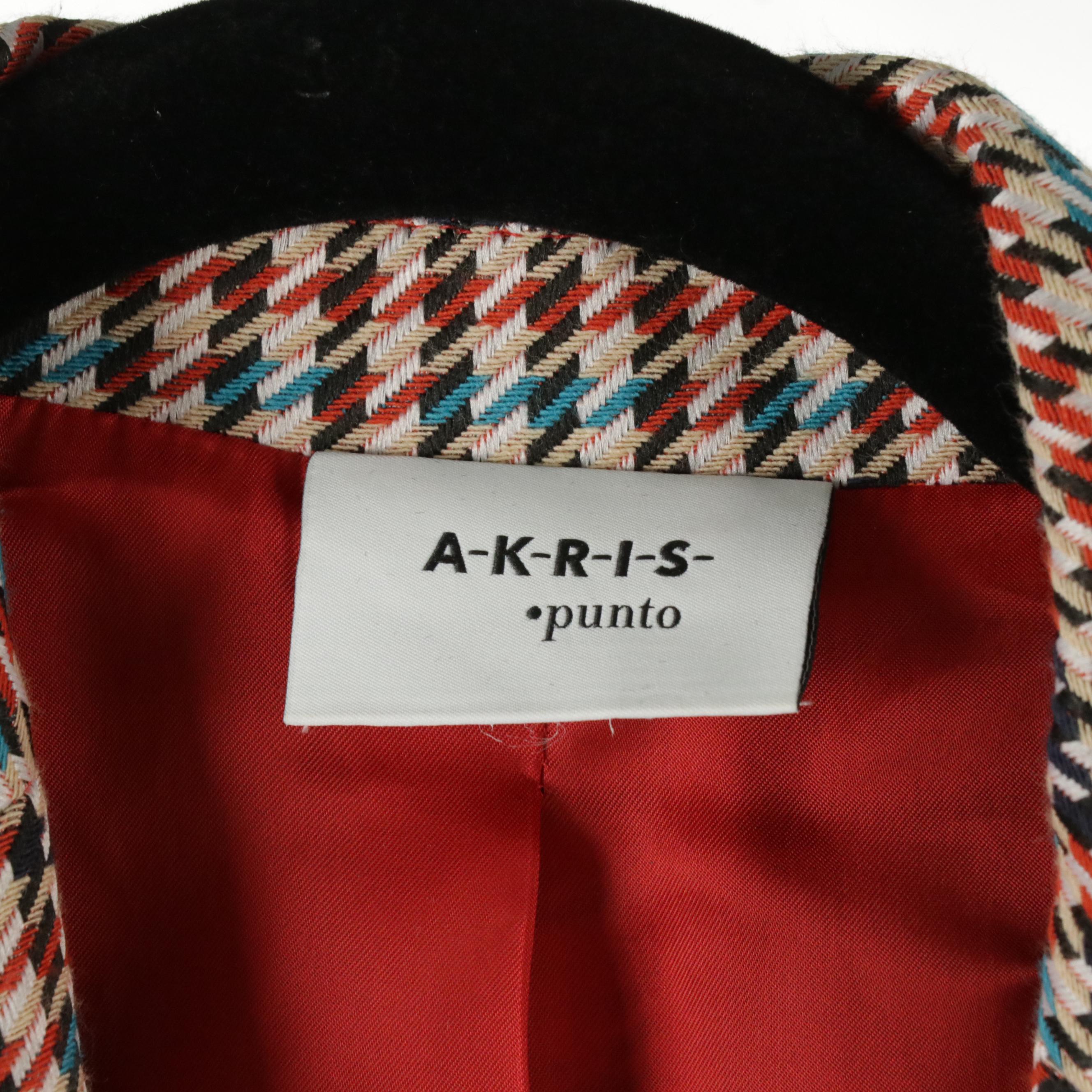 Akris Punto Houndstooth Cotton Blend Blazer, AMS Wool Zip Jacket, Other Blouse