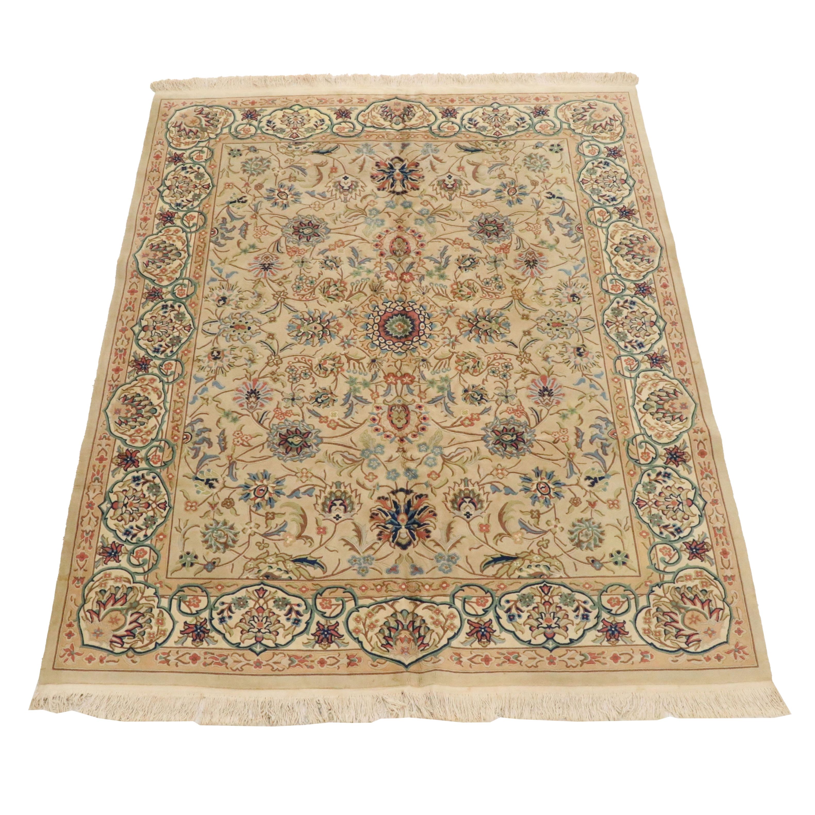 7'11 x 10'8 Hand-Knotted and Carved Sino-Persian Style Area Rug