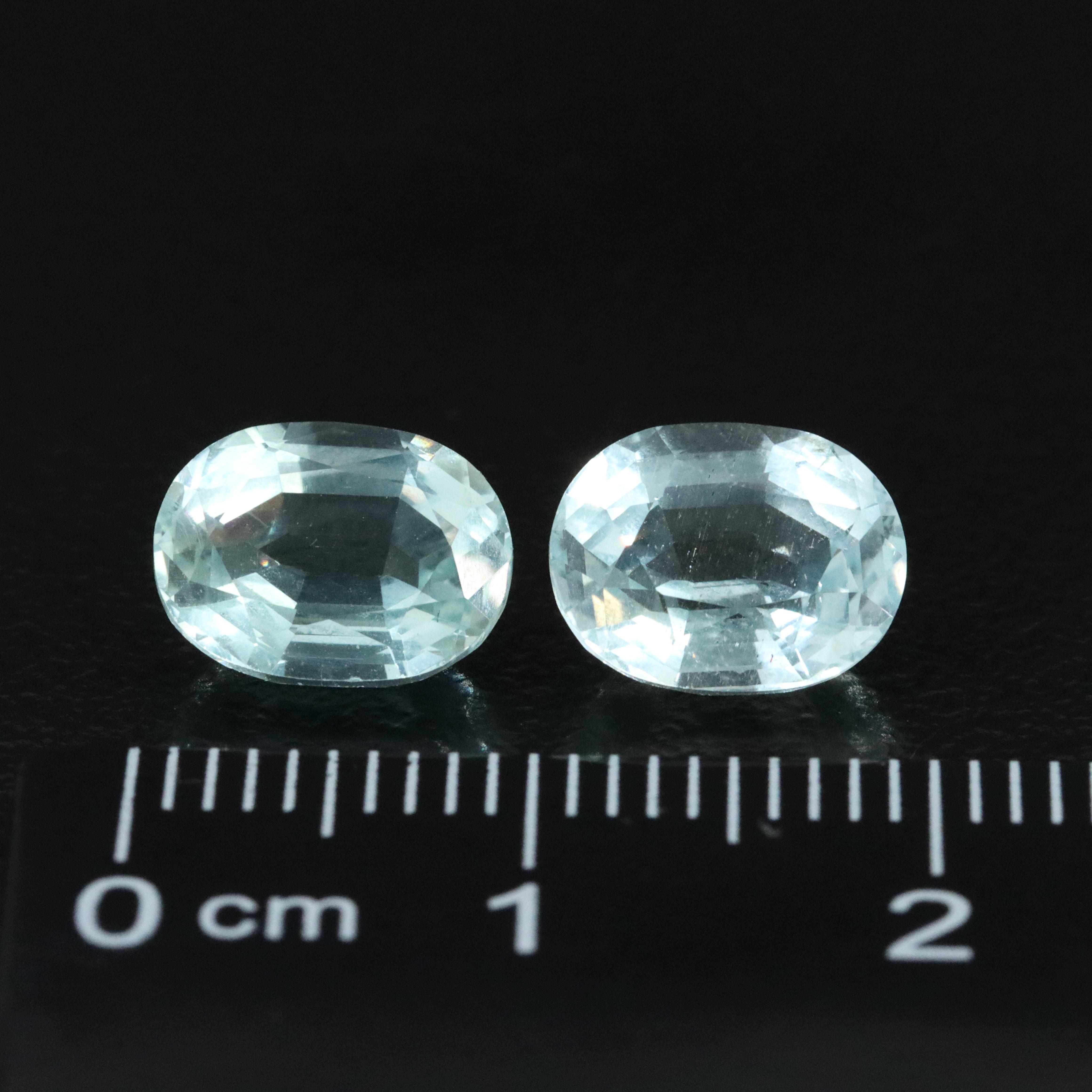 Loose 3.97 CTW Aquamarine Matched Pair