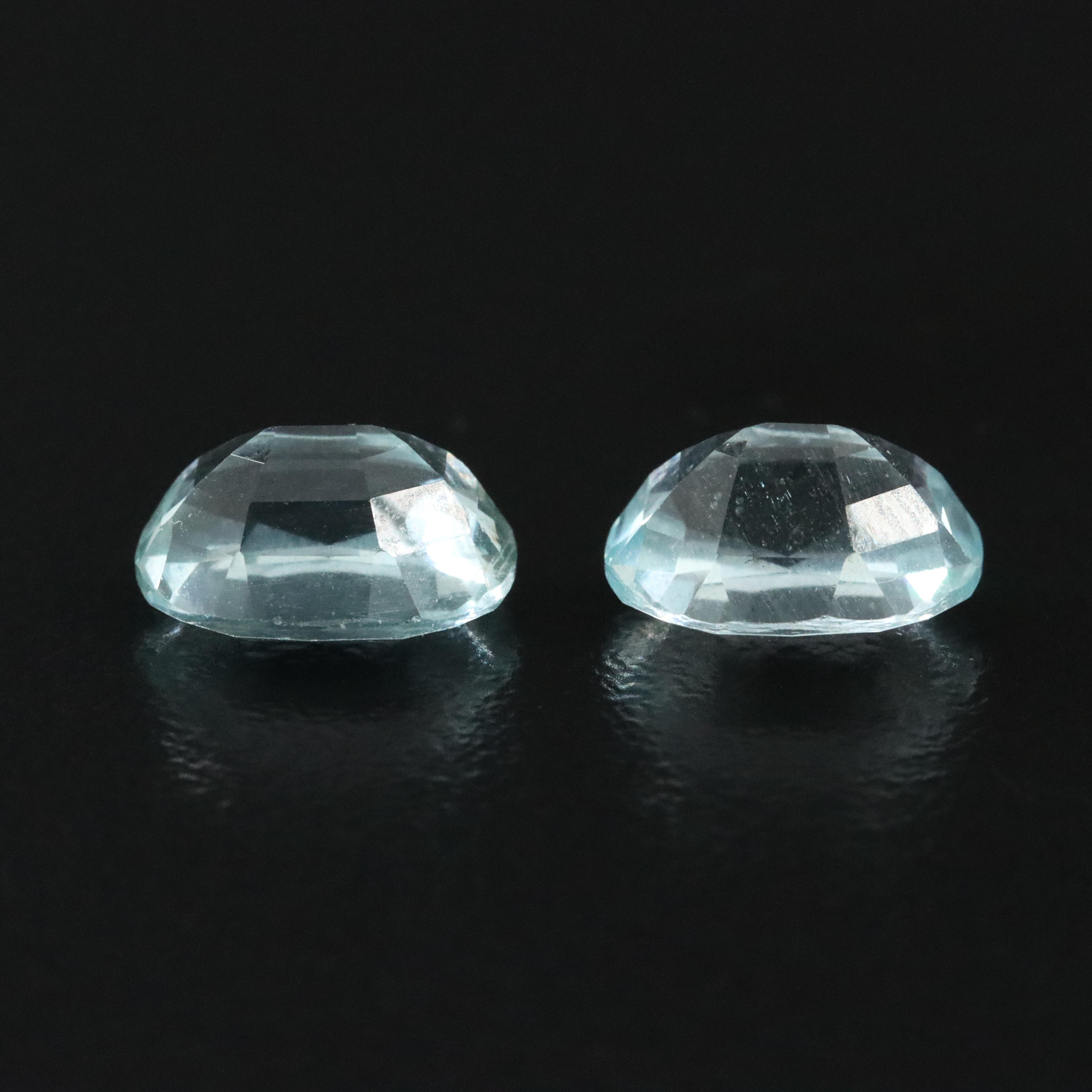 Loose 3.97 CTW Aquamarine Matched Pair