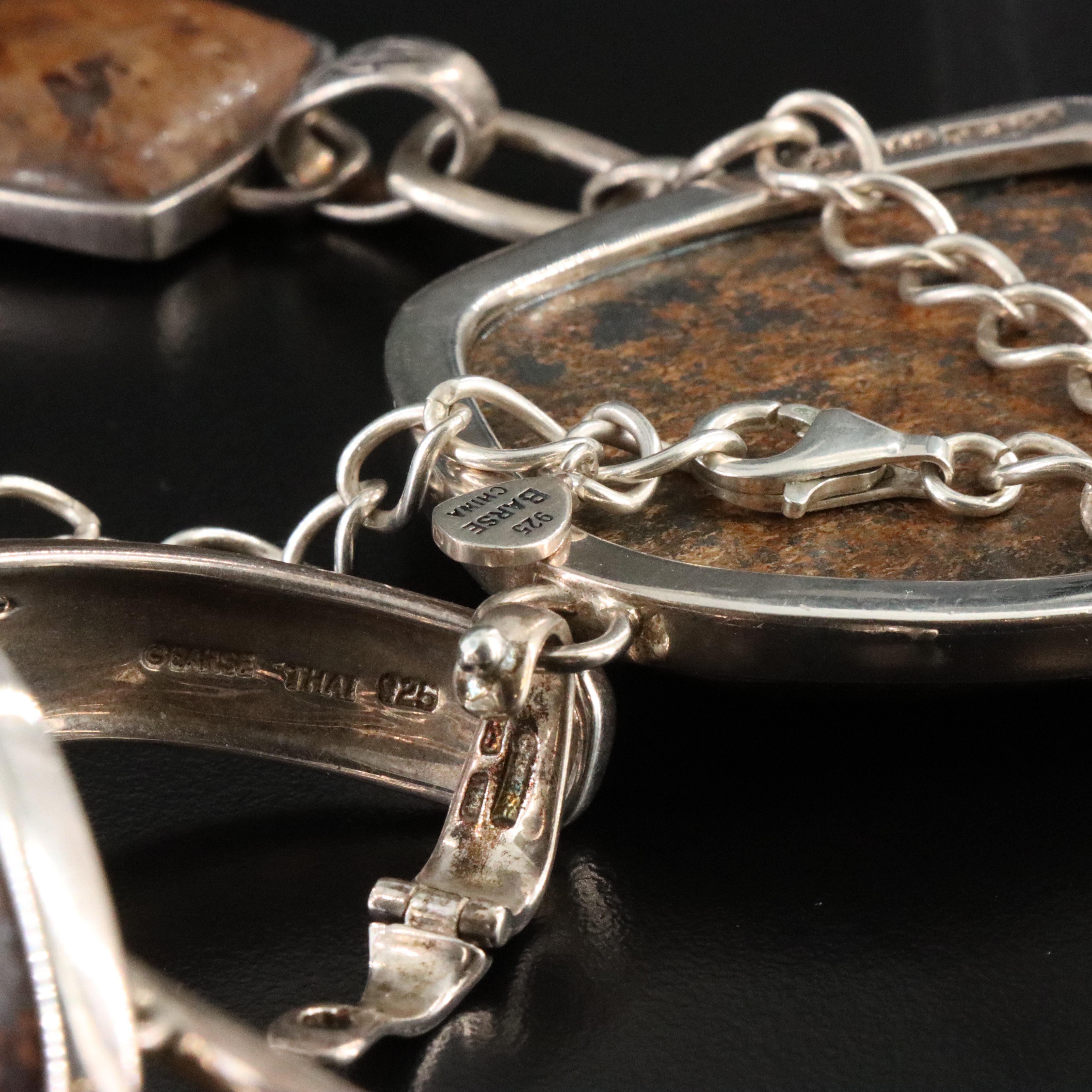 Sterling Jewelry Assortment with Bronzite, Turquoise and Bone