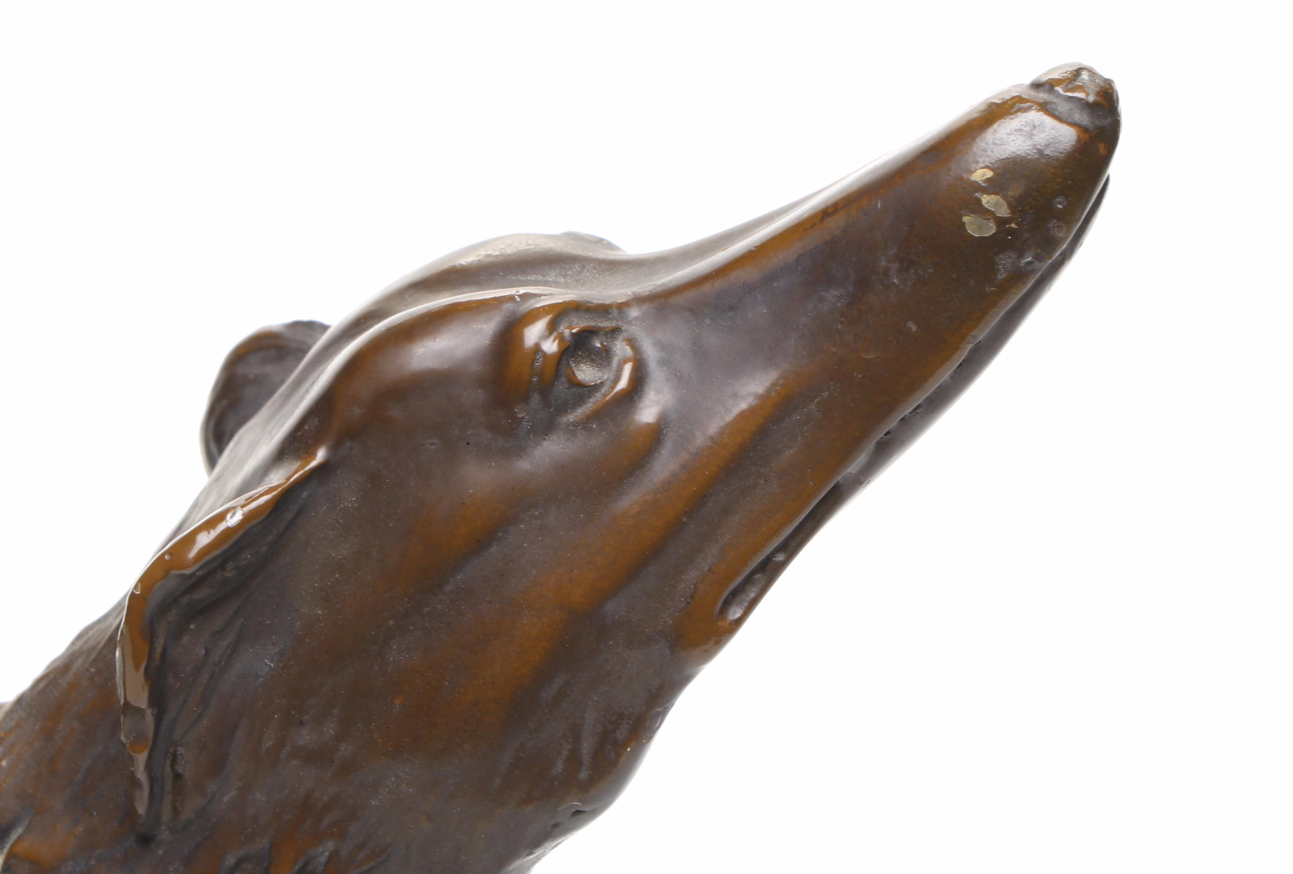 Bronze Borzoi Hound Table Lamp