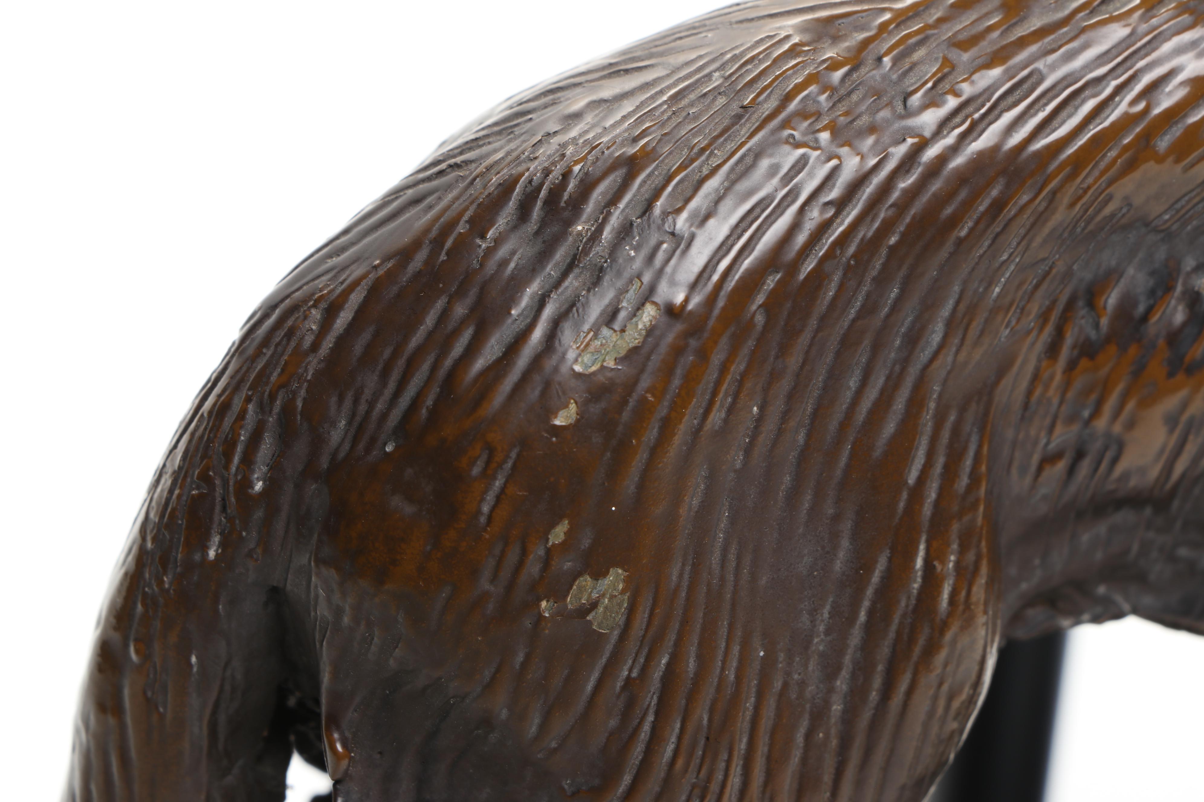 Bronze Borzoi Hound Table Lamp