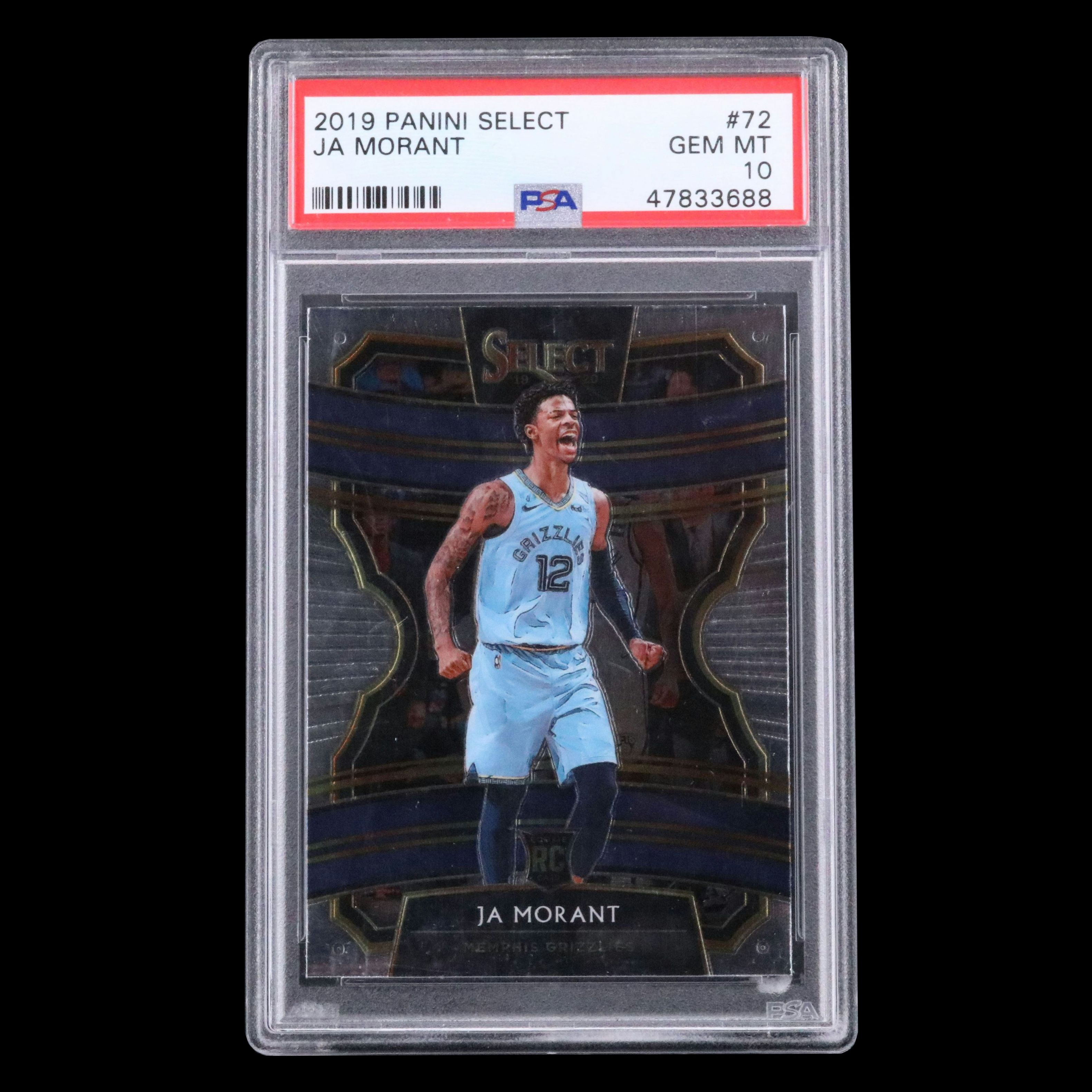 2019 Select Ja Morant Memphis Grizzlies Rookie Basketball Card Graded PSA 10