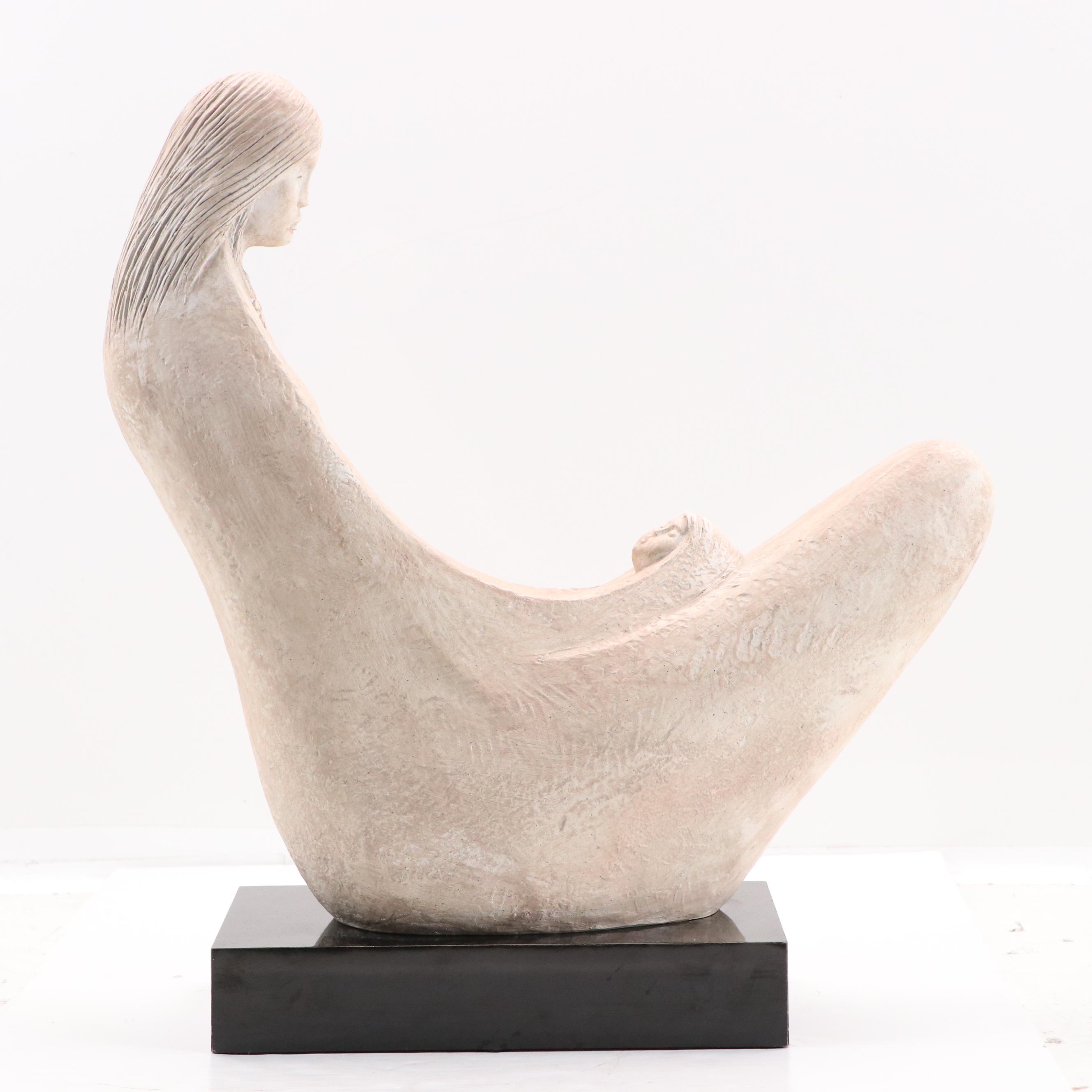 Acoma Austin Productions Inc. Painted Cast Plaster Sculpture, 1982