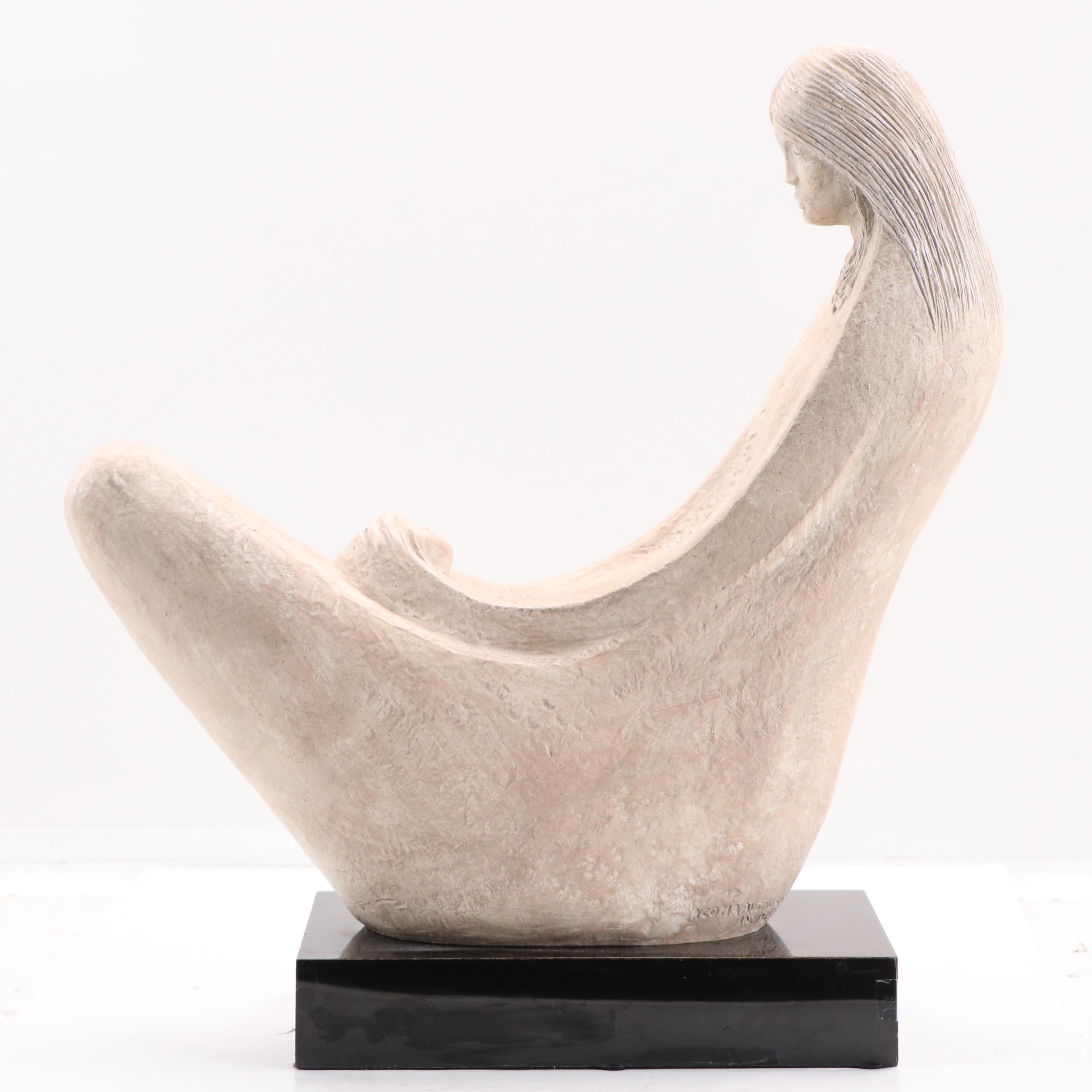 Acoma Austin Productions Inc. Painted Cast Plaster Sculpture, 1982