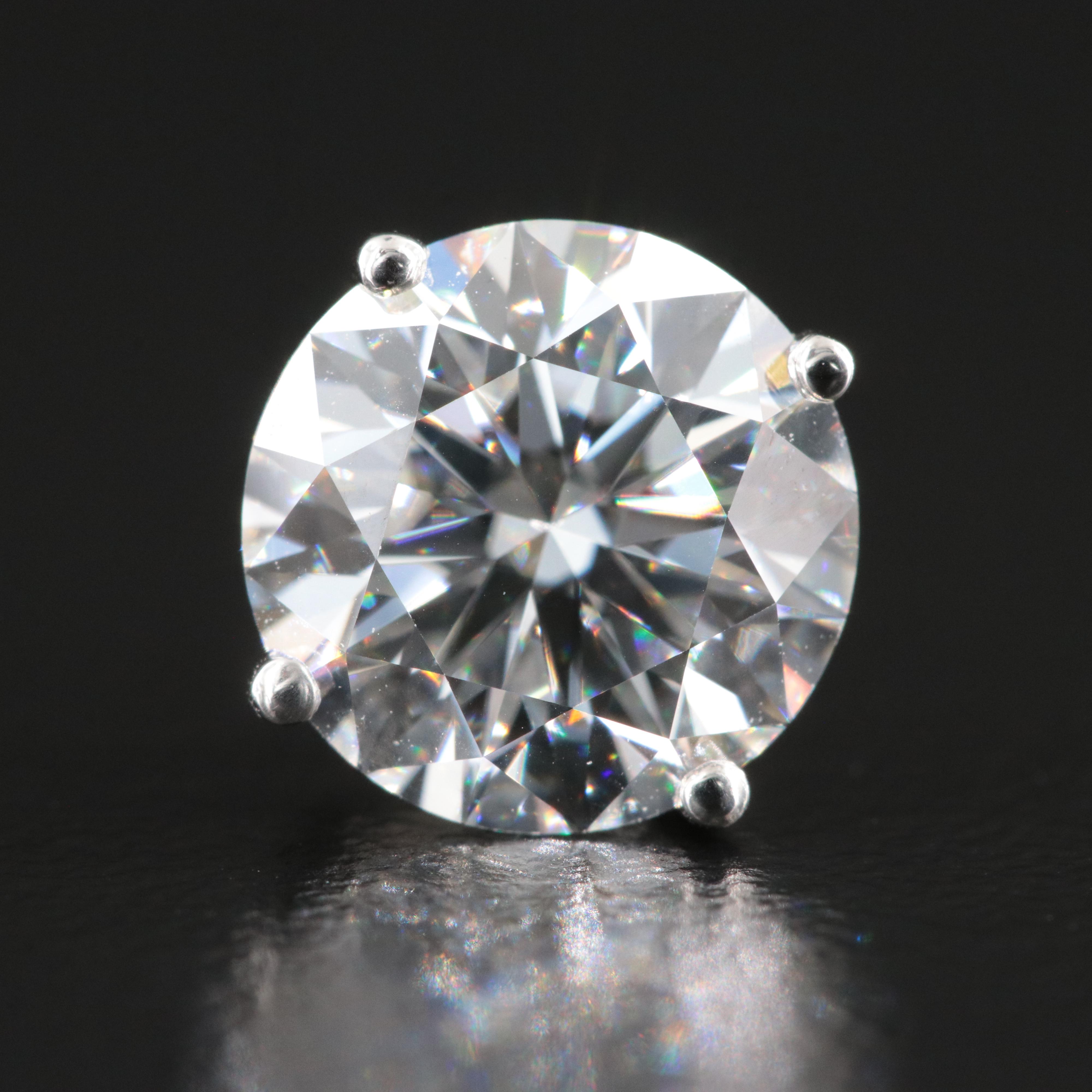 Platinum 4.10 CTW Lab Grown Diamond Stud Earrings with IGI Reports