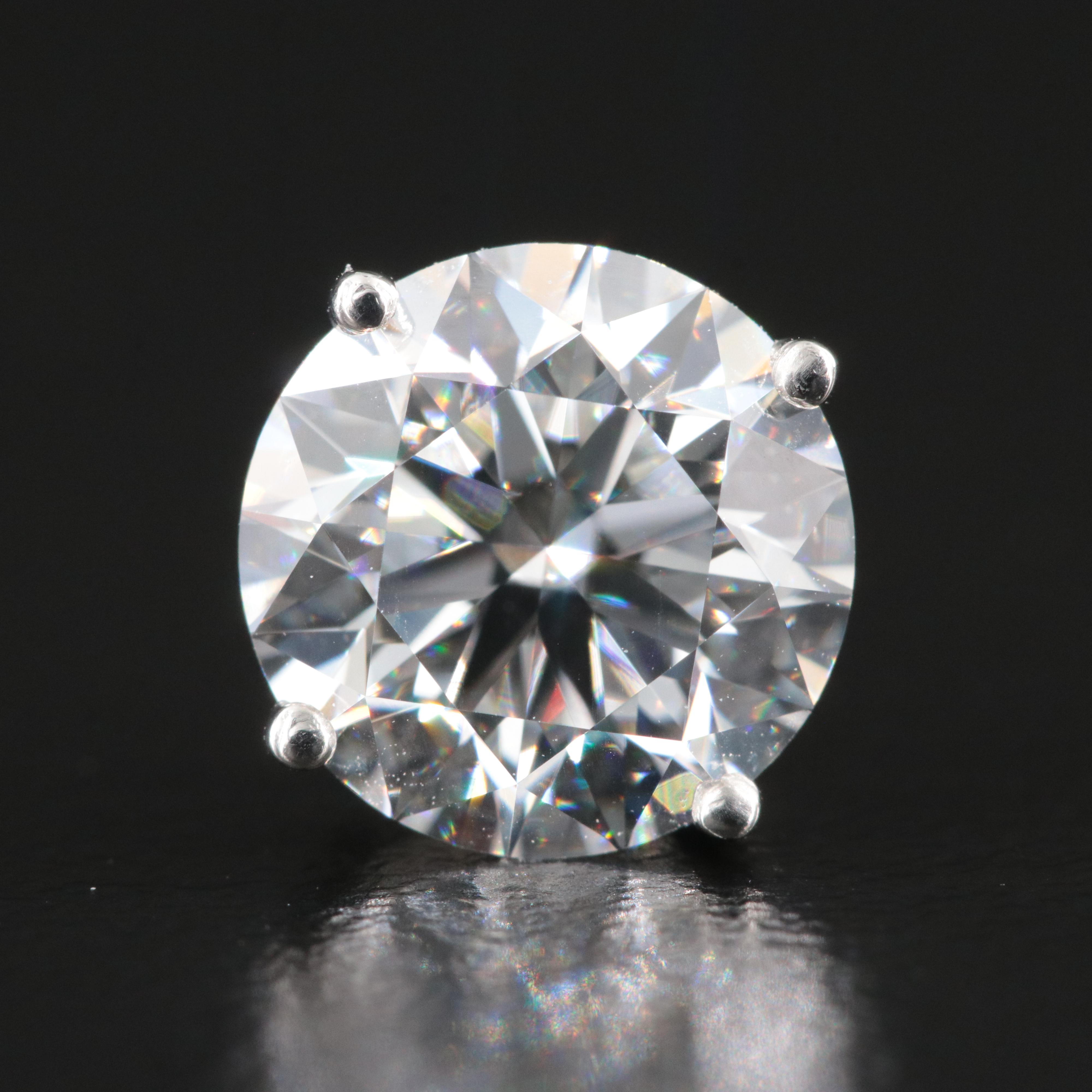 Platinum 4.10 CTW Lab Grown Diamond Stud Earrings with IGI Reports