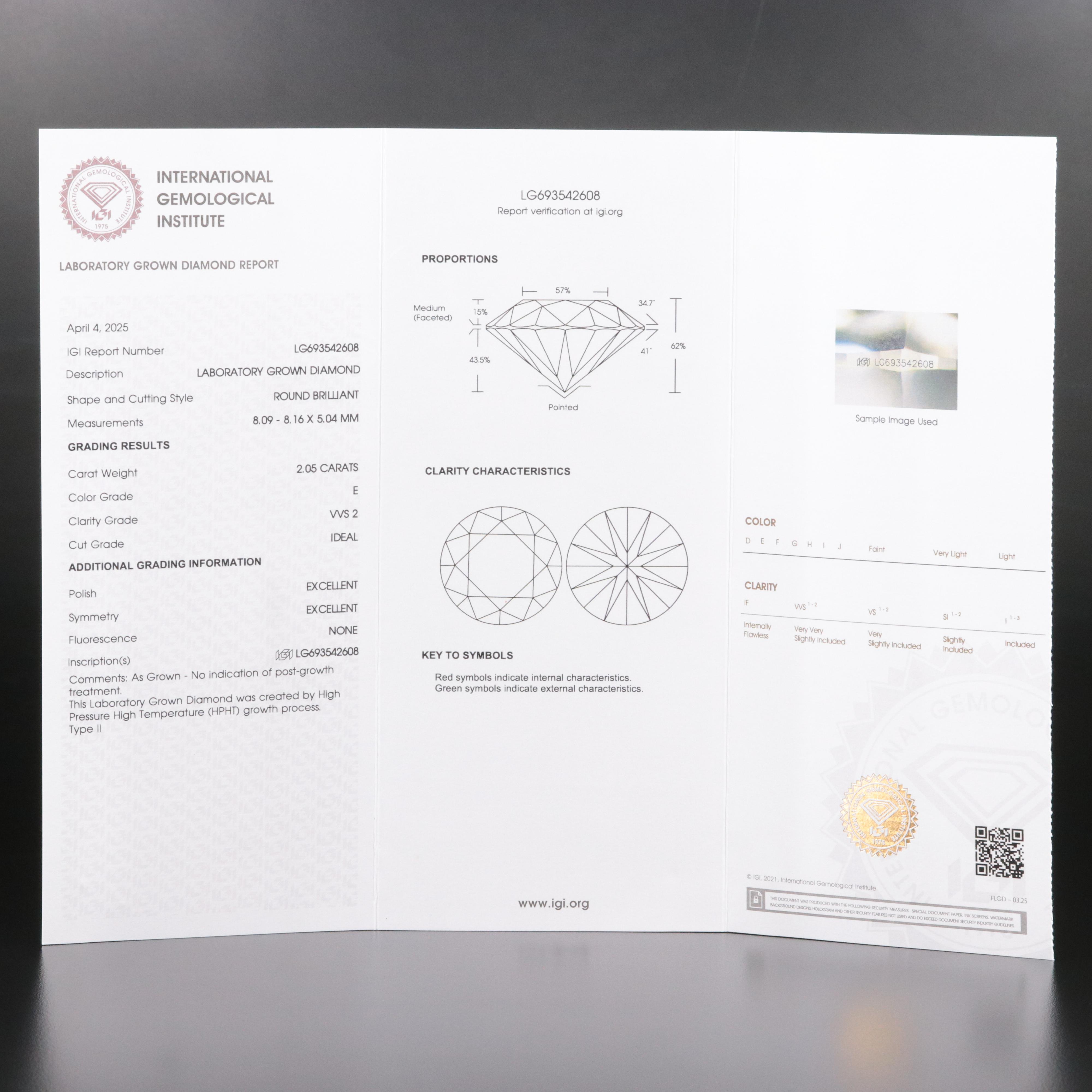 Platinum 4.10 CTW Lab Grown Diamond Stud Earrings with IGI Reports