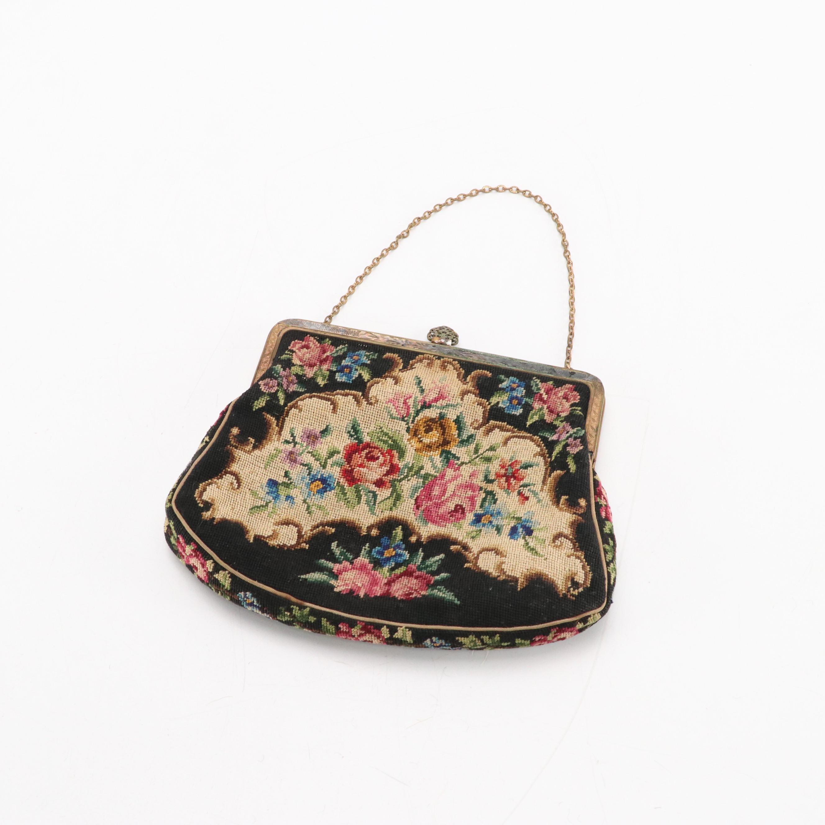 Hungarian Needlepoint and French Microbead/Embroidered Evening Bags w/Other Bags