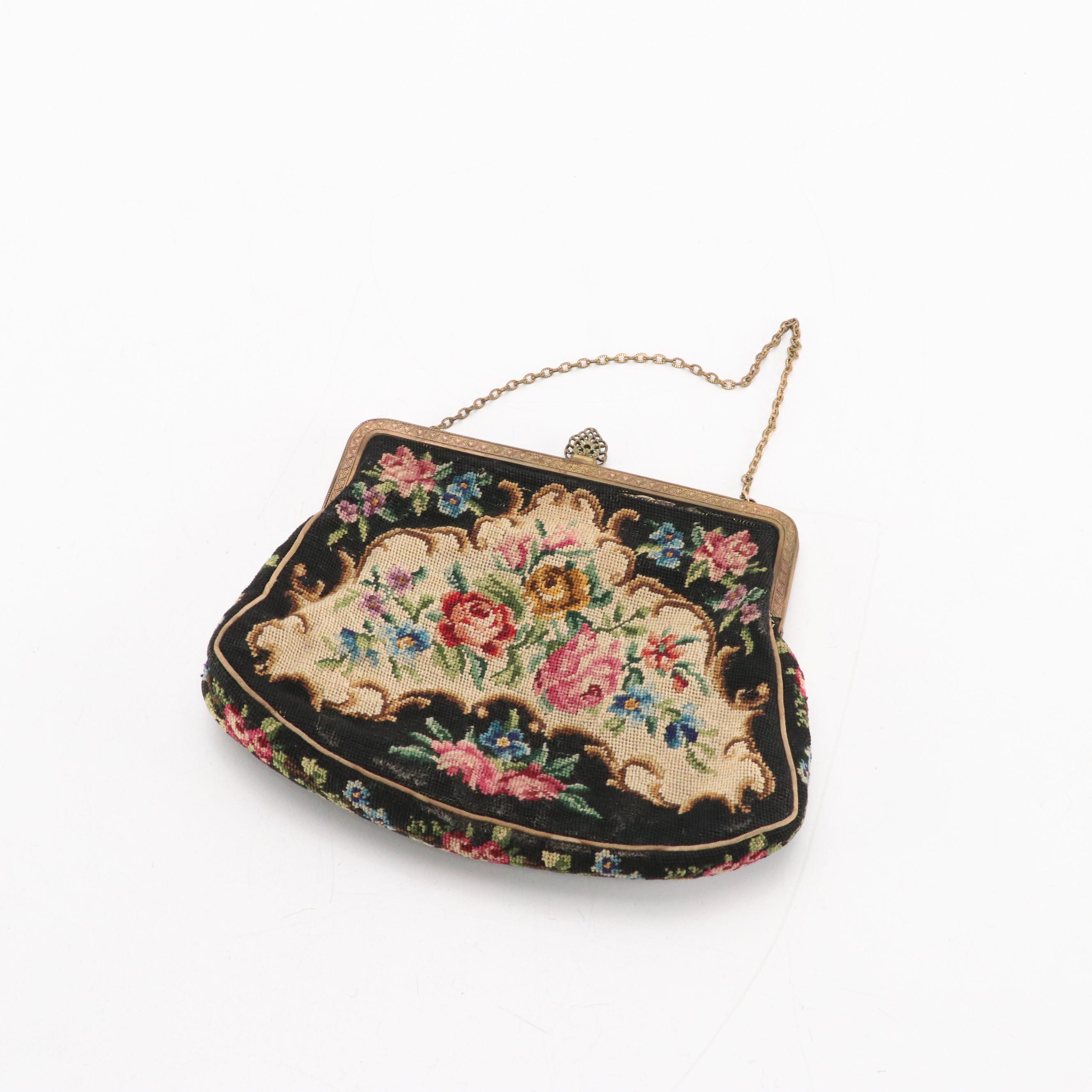 Hungarian Needlepoint and French Microbead/Embroidered Evening Bags w/Other Bags