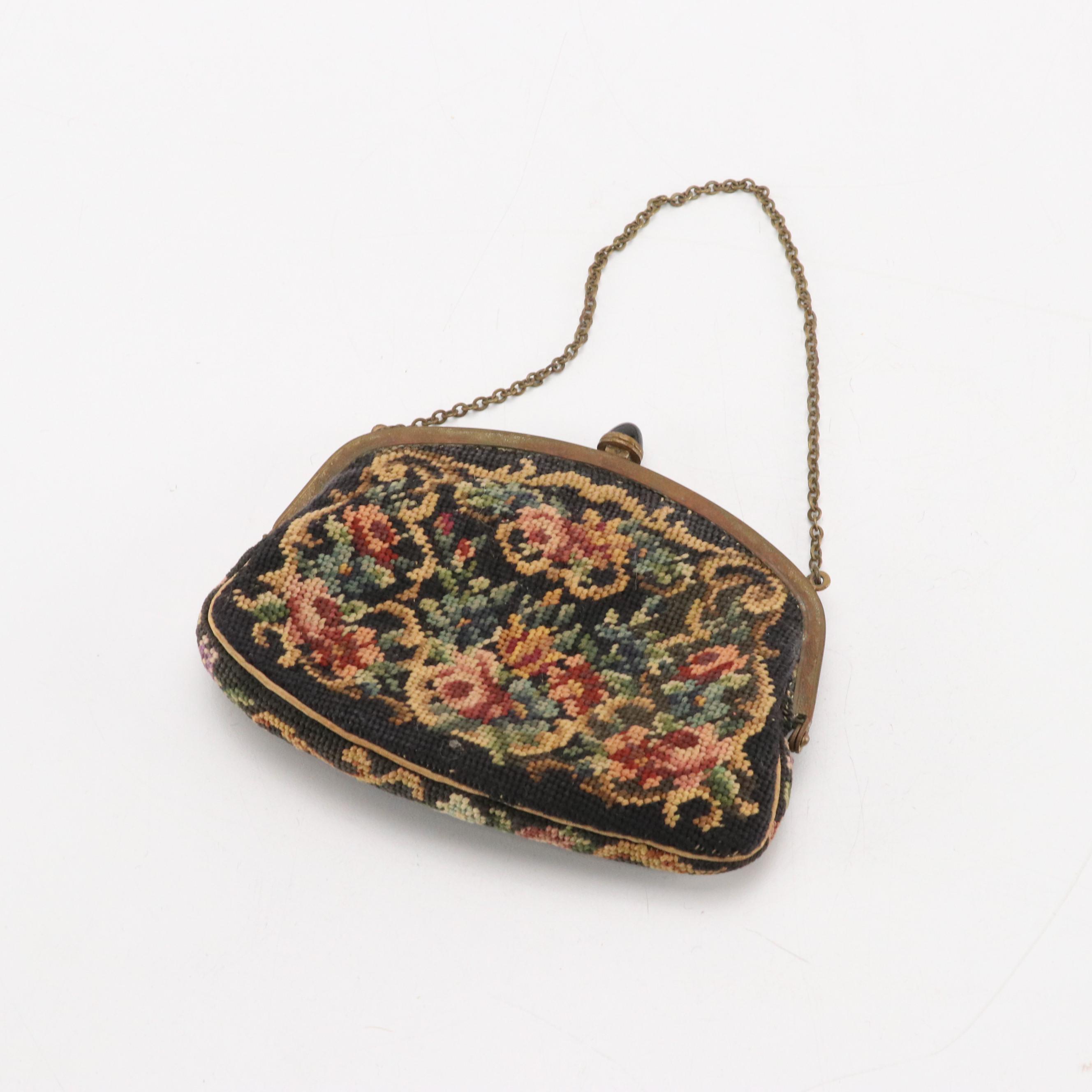 Hungarian Needlepoint and French Microbead/Embroidered Evening Bags w/Other Bags