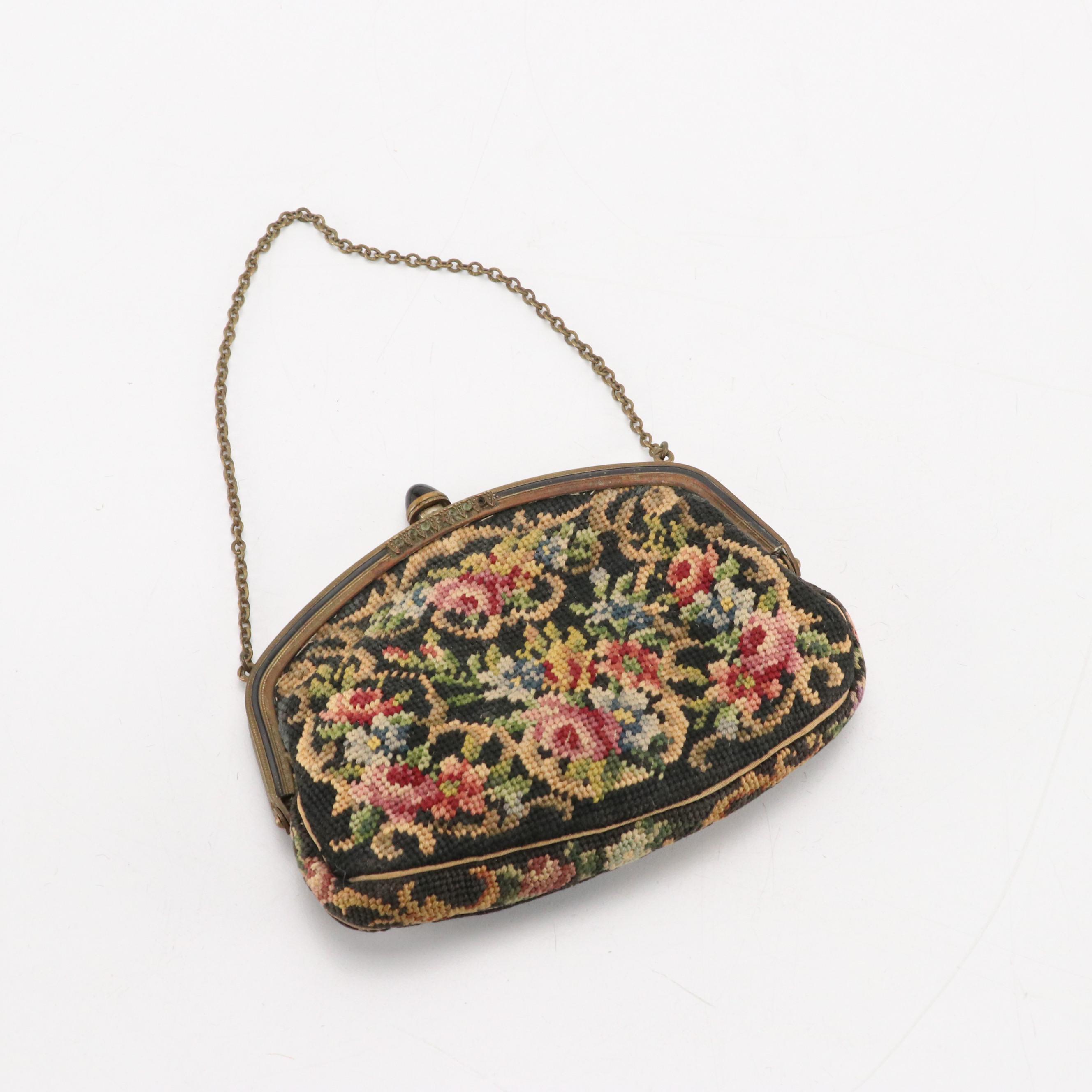 Hungarian Needlepoint and French Microbead/Embroidered Evening Bags w/Other Bags