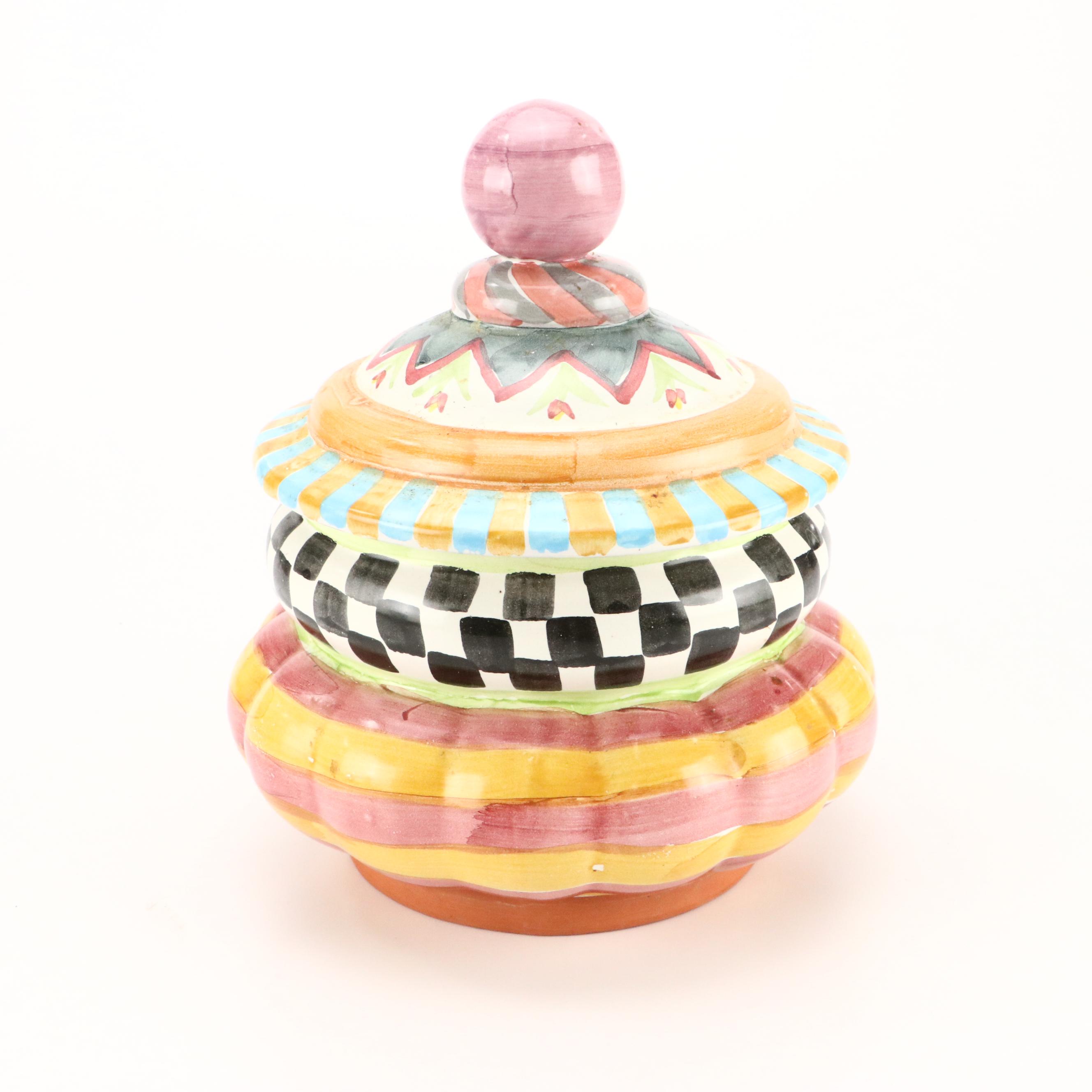 MacKenzie-Childs "Odd Fellows" Jar