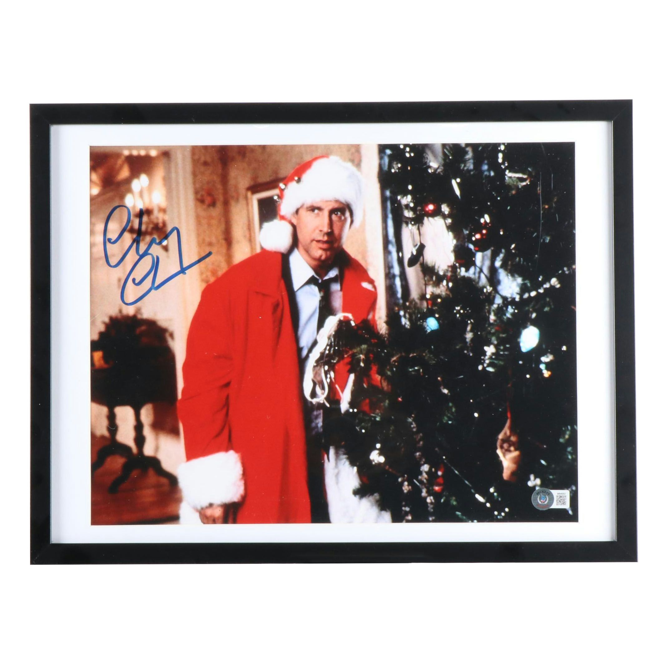 Chevy Chase Signed “Christmas Vacation” Movie Print in Matted Frame, Beckett