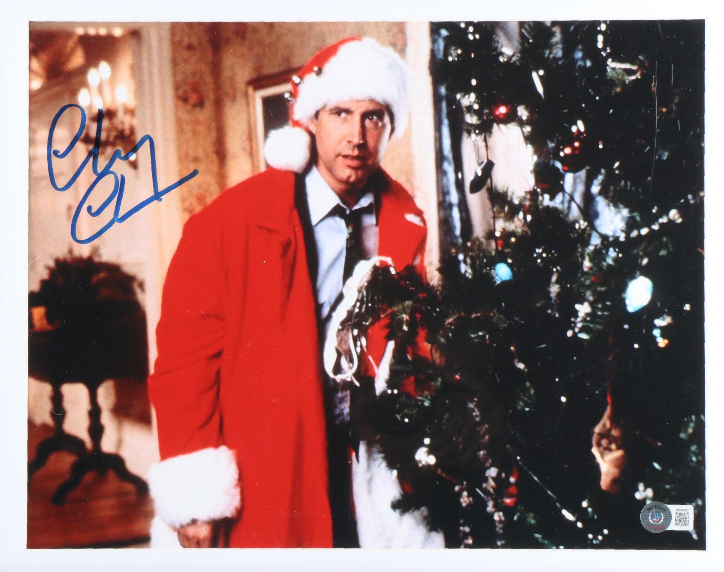 Chevy Chase Signed “Christmas Vacation” Movie Print in Matted Frame, Beckett