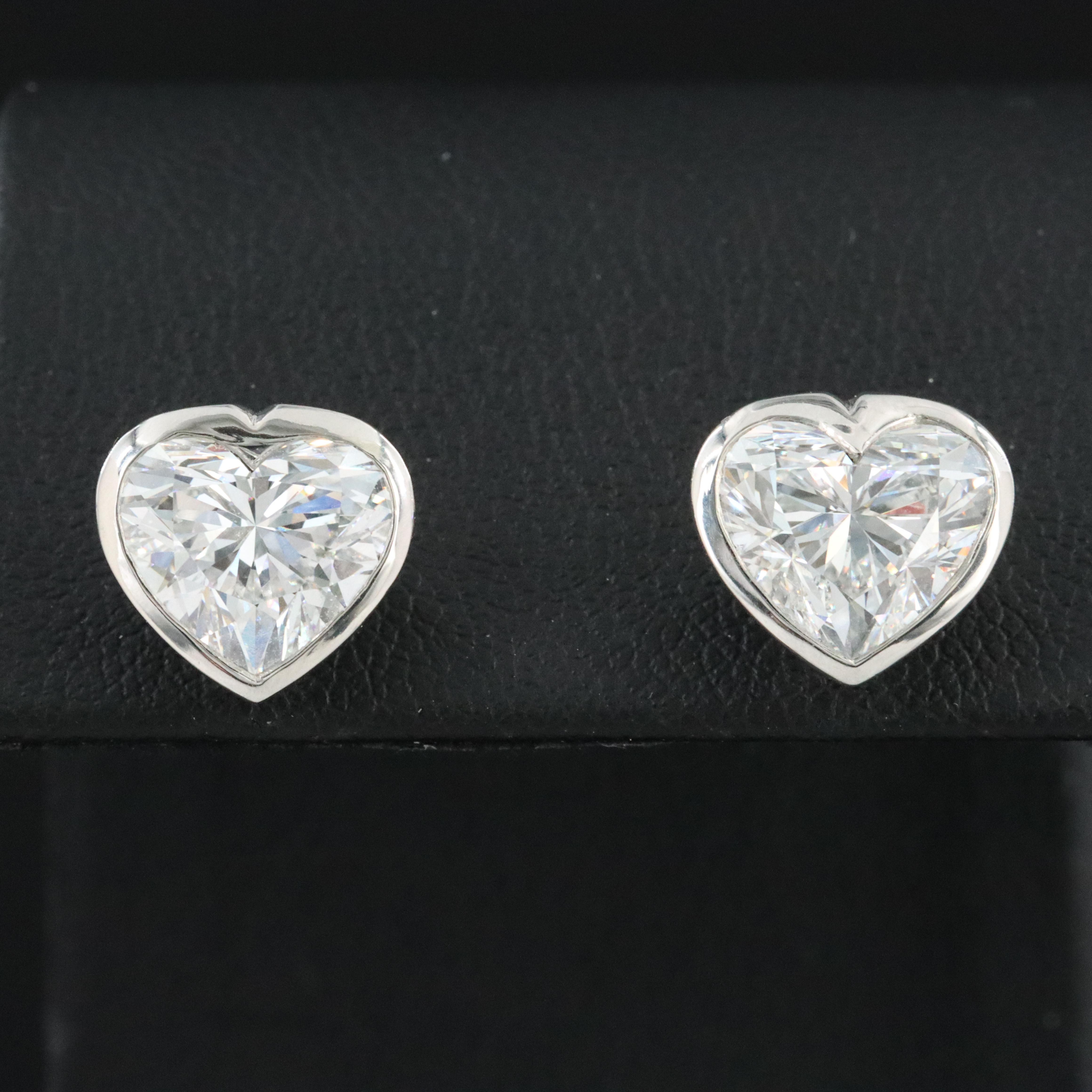 Platinum 4.84 CTW Lab Grown Diamond Stud Earrings with IGI Reports