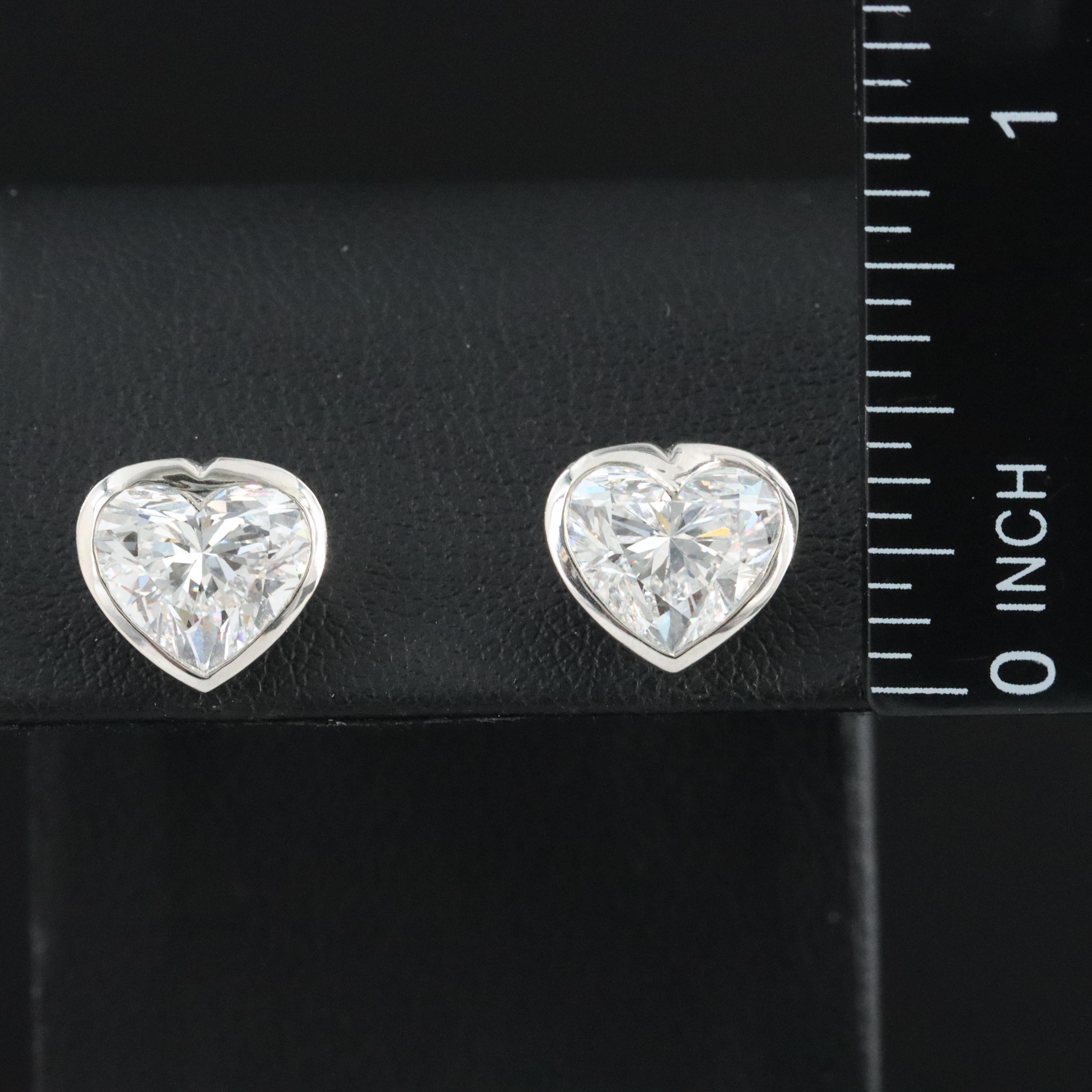 Platinum 4.84 CTW Lab Grown Diamond Stud Earrings with IGI Reports