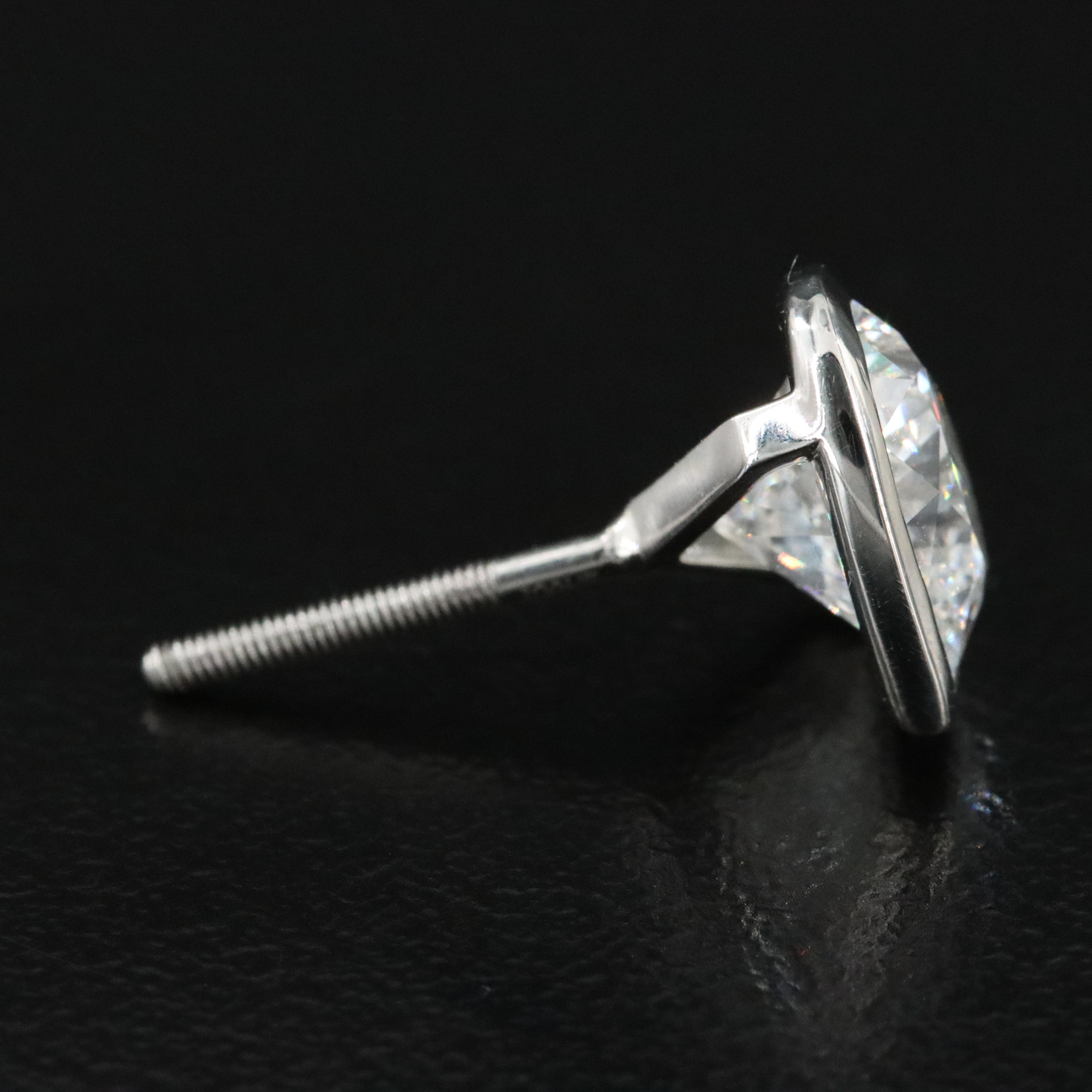 Platinum 4.84 CTW Lab Grown Diamond Stud Earrings with IGI Reports