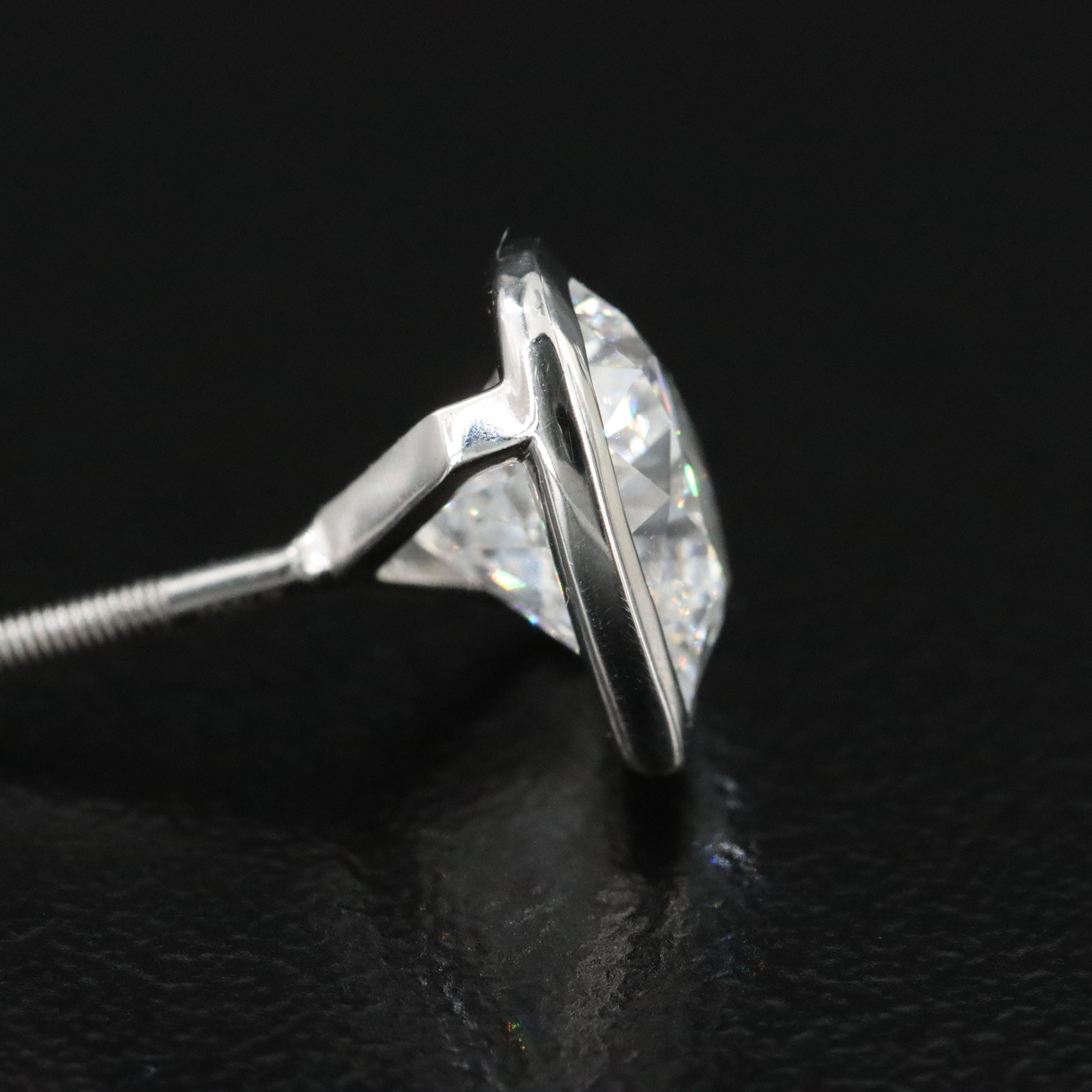 Platinum 4.84 CTW Lab Grown Diamond Stud Earrings with IGI Reports