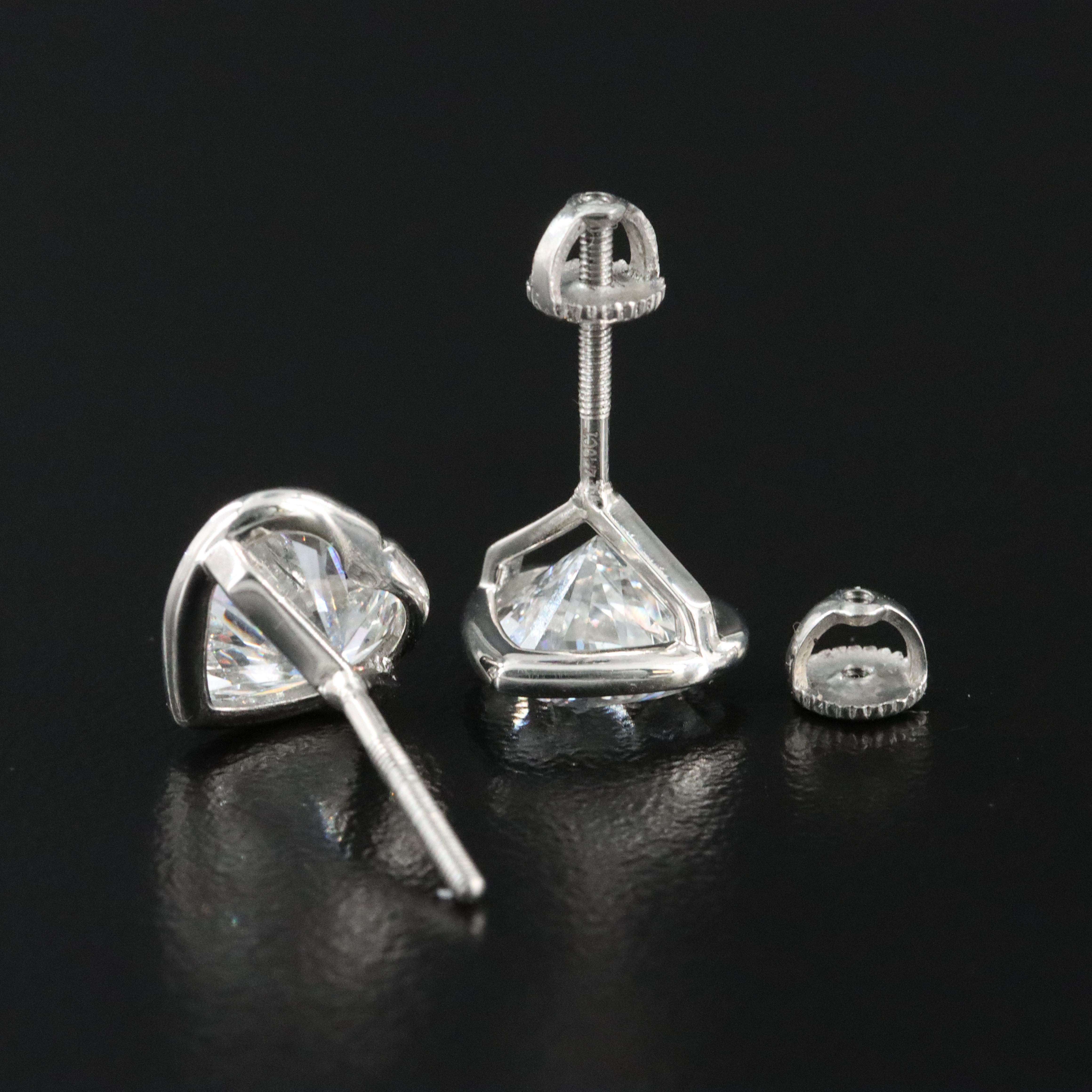 Platinum 4.84 CTW Lab Grown Diamond Stud Earrings with IGI Reports