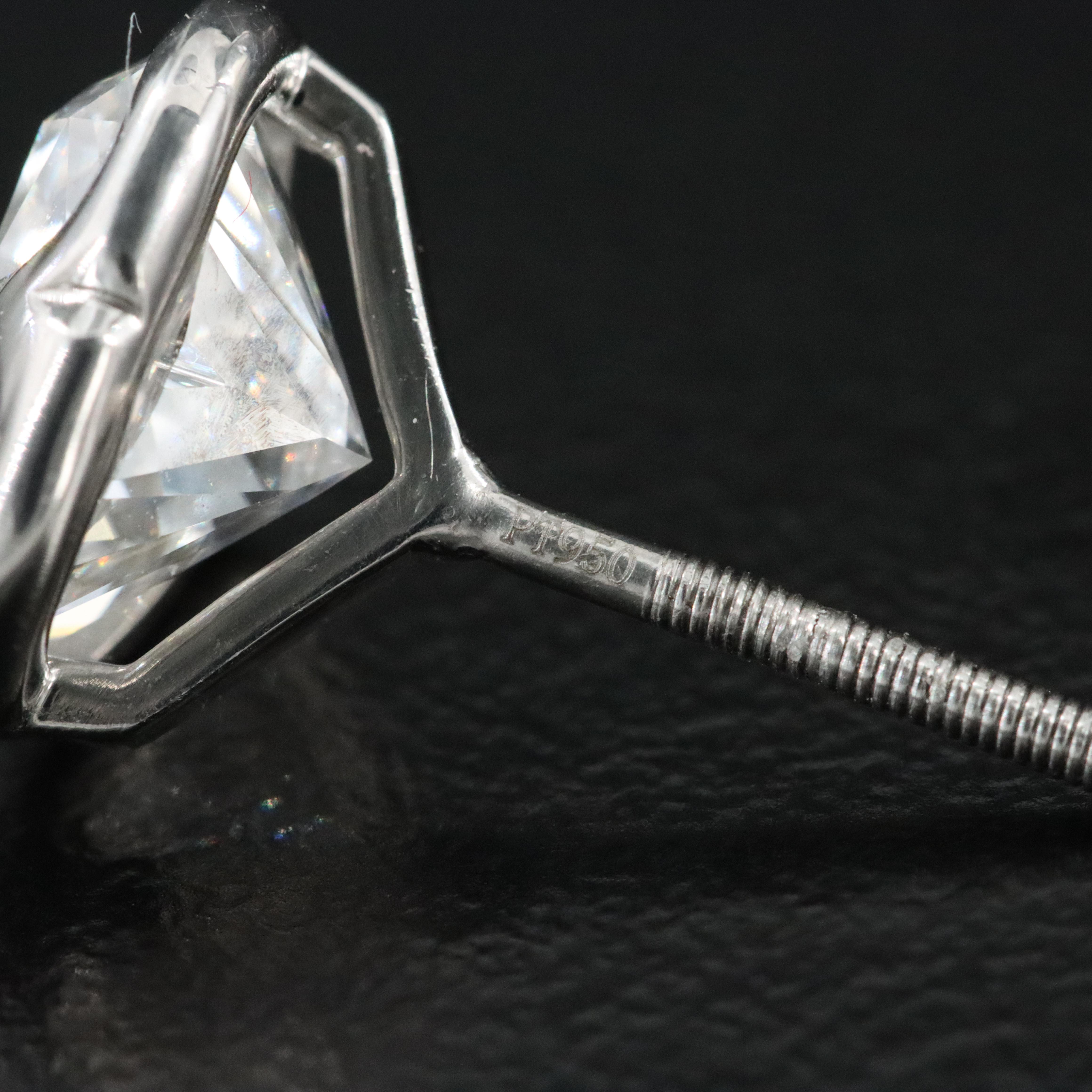 Platinum 4.84 CTW Lab Grown Diamond Stud Earrings with IGI Reports