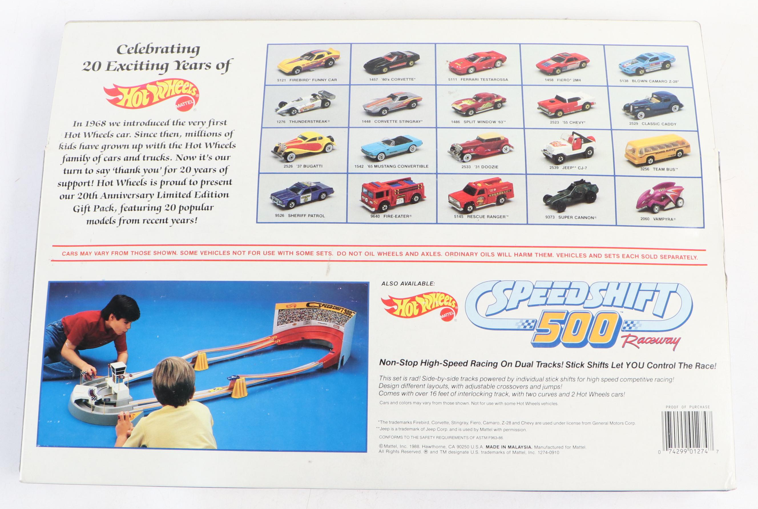 Hot Wheels 20th Anniversary Limited Edition Gift Pack and More, 1980s-1990s