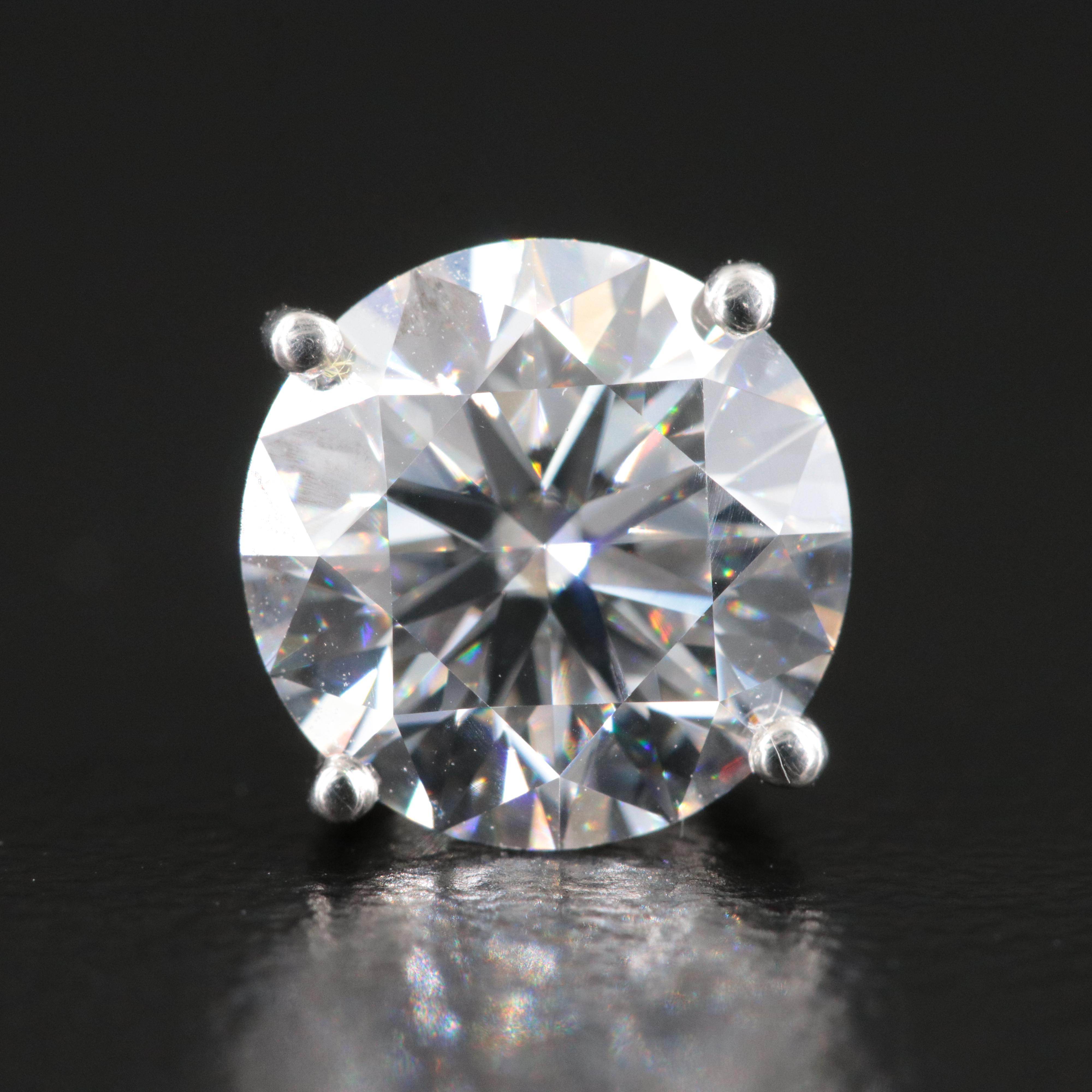 Platinum 4.03 CTW Lab Grown Diamond Stud Earrings with IGI Reports