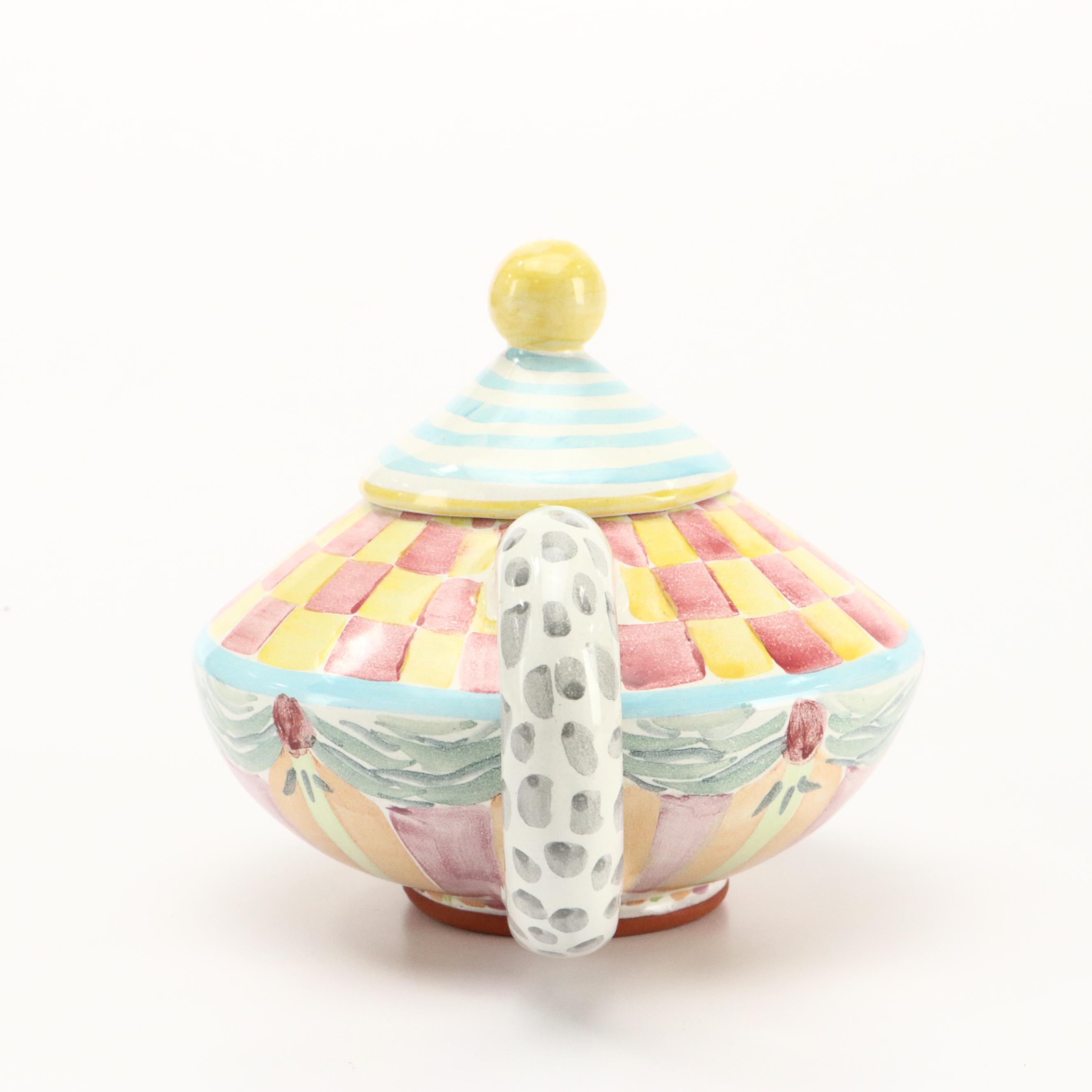 MacKenzie-Childs "Wallcourt Imrie" Ceramic Teapot