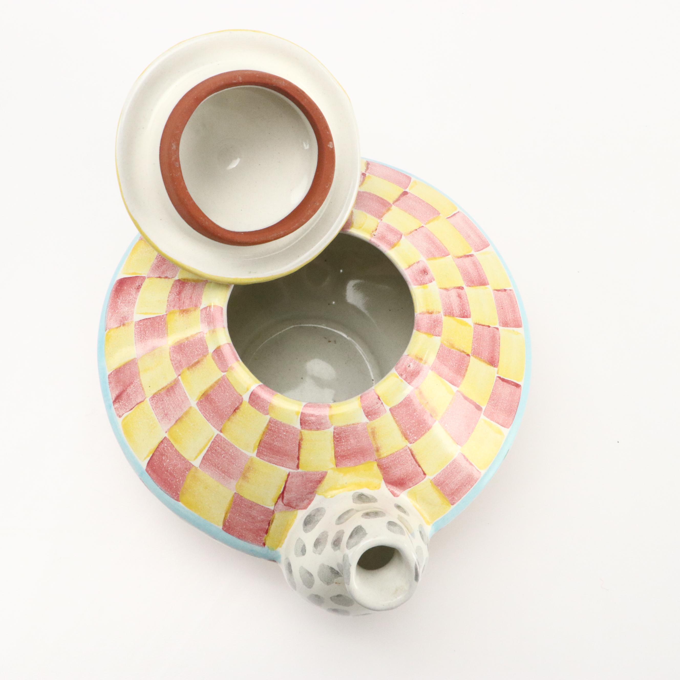 MacKenzie-Childs "Wallcourt Imrie" Ceramic Teapot