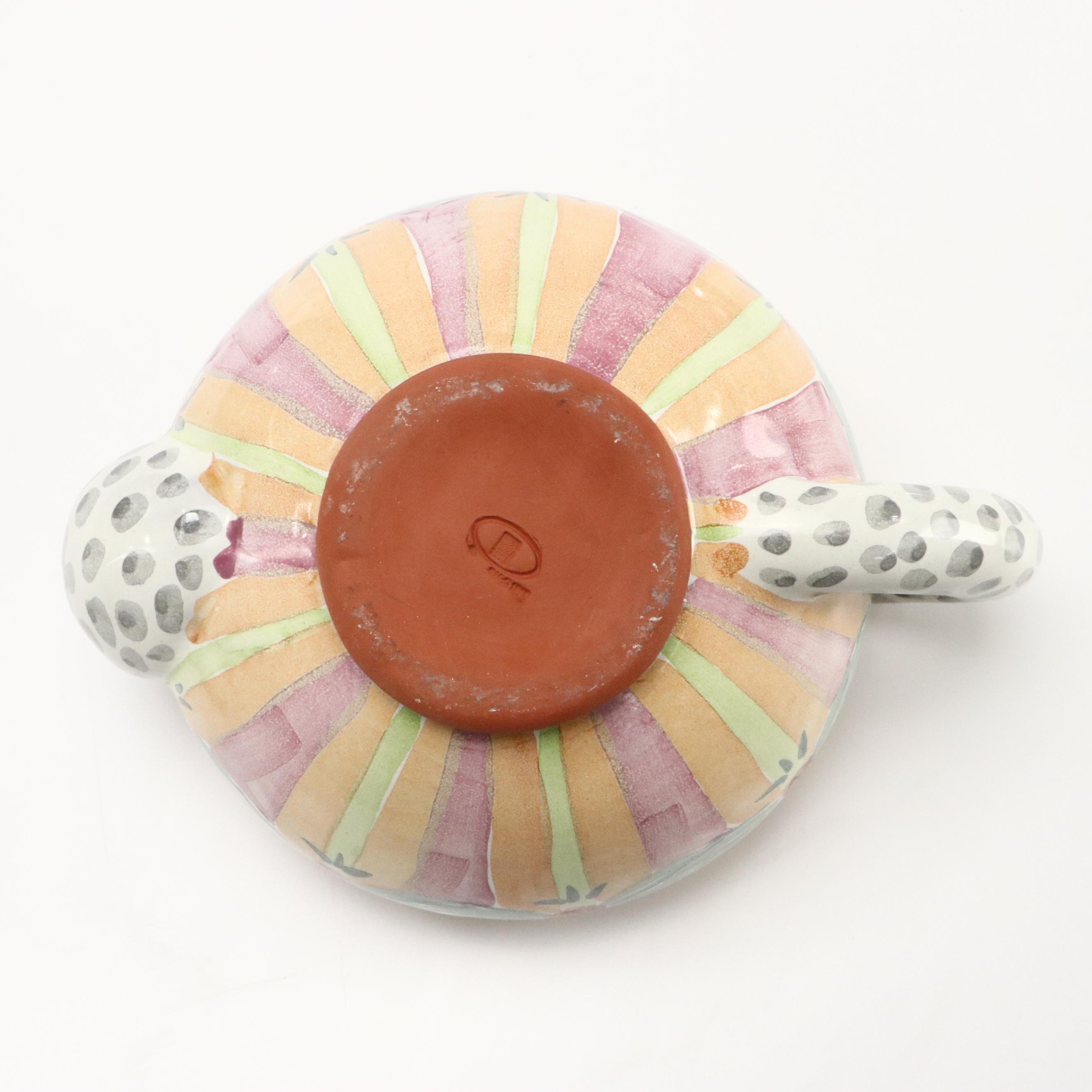 MacKenzie-Childs "Wallcourt Imrie" Ceramic Teapot