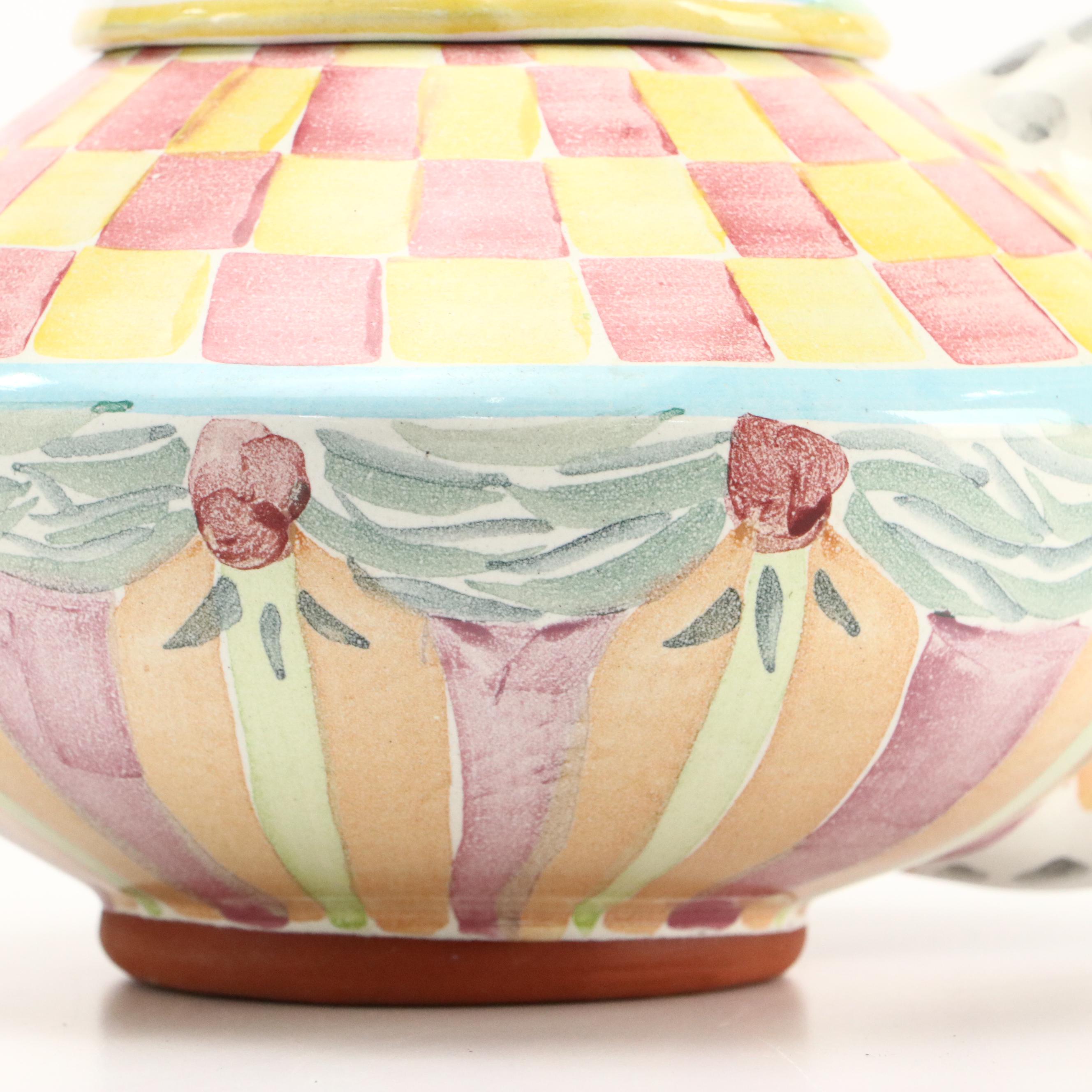 MacKenzie-Childs "Wallcourt Imrie" Ceramic Teapot