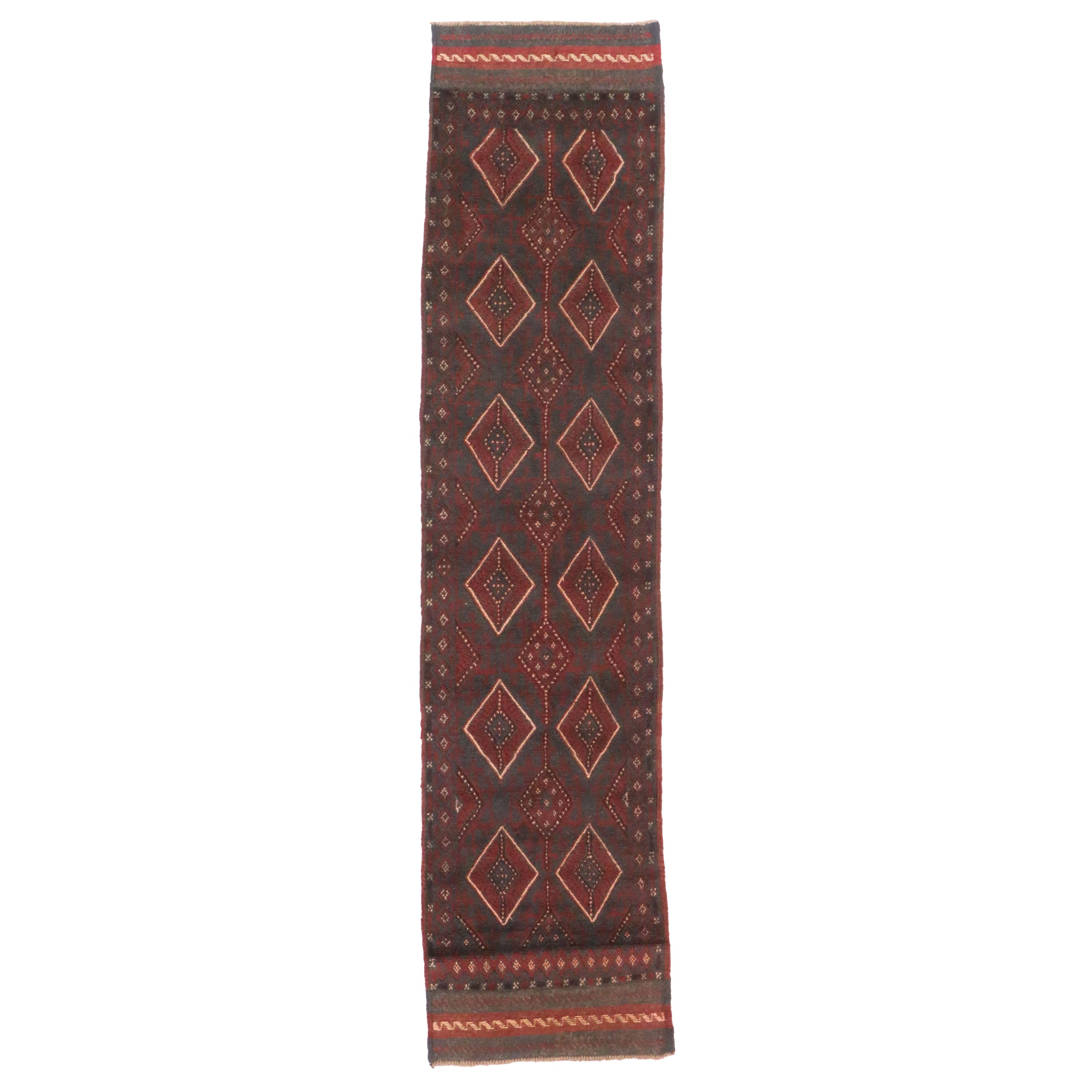 2'2 x 9'2 Handwoven Afghan Mashwani Carpet Runner