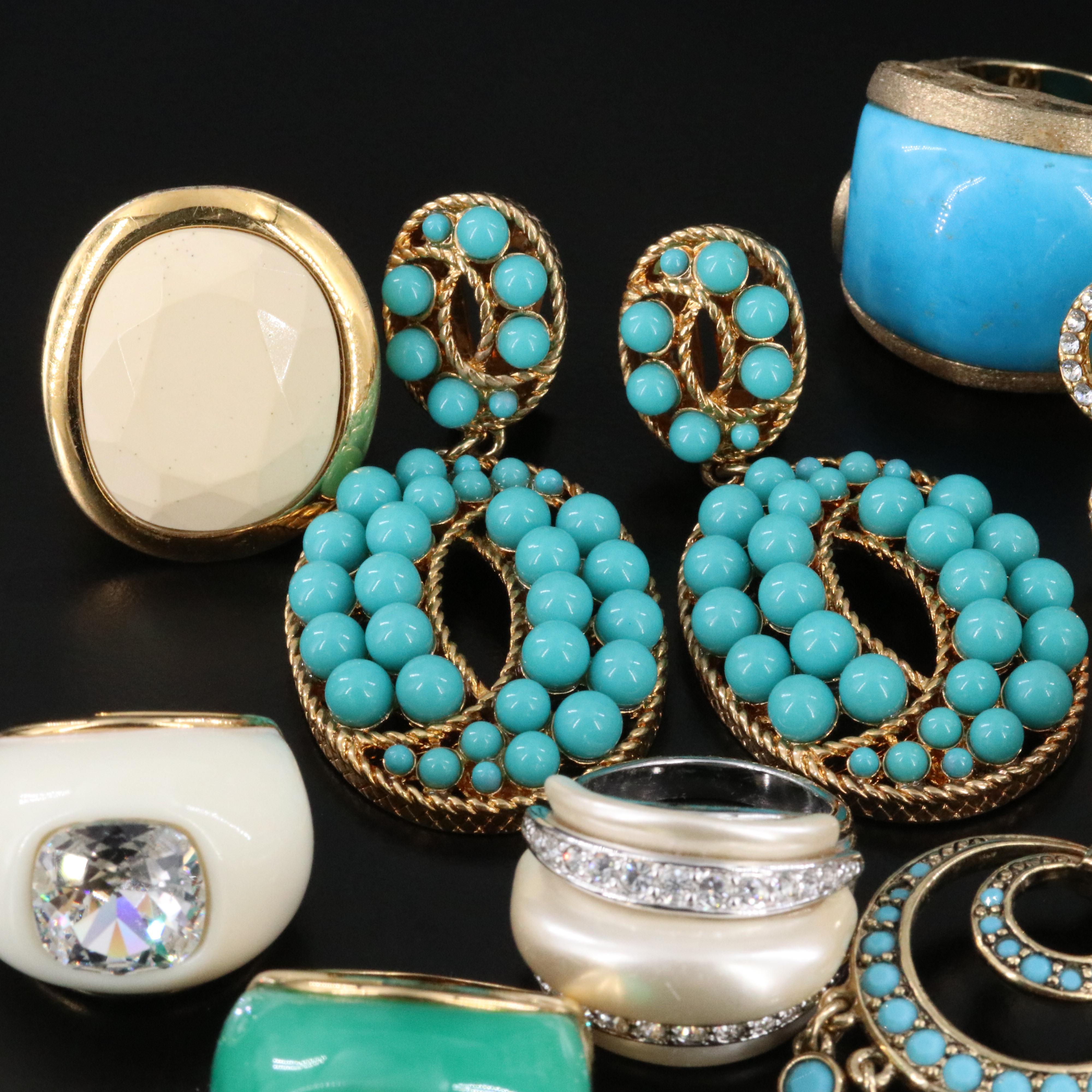 Assorted Costume Rings and Earrings
