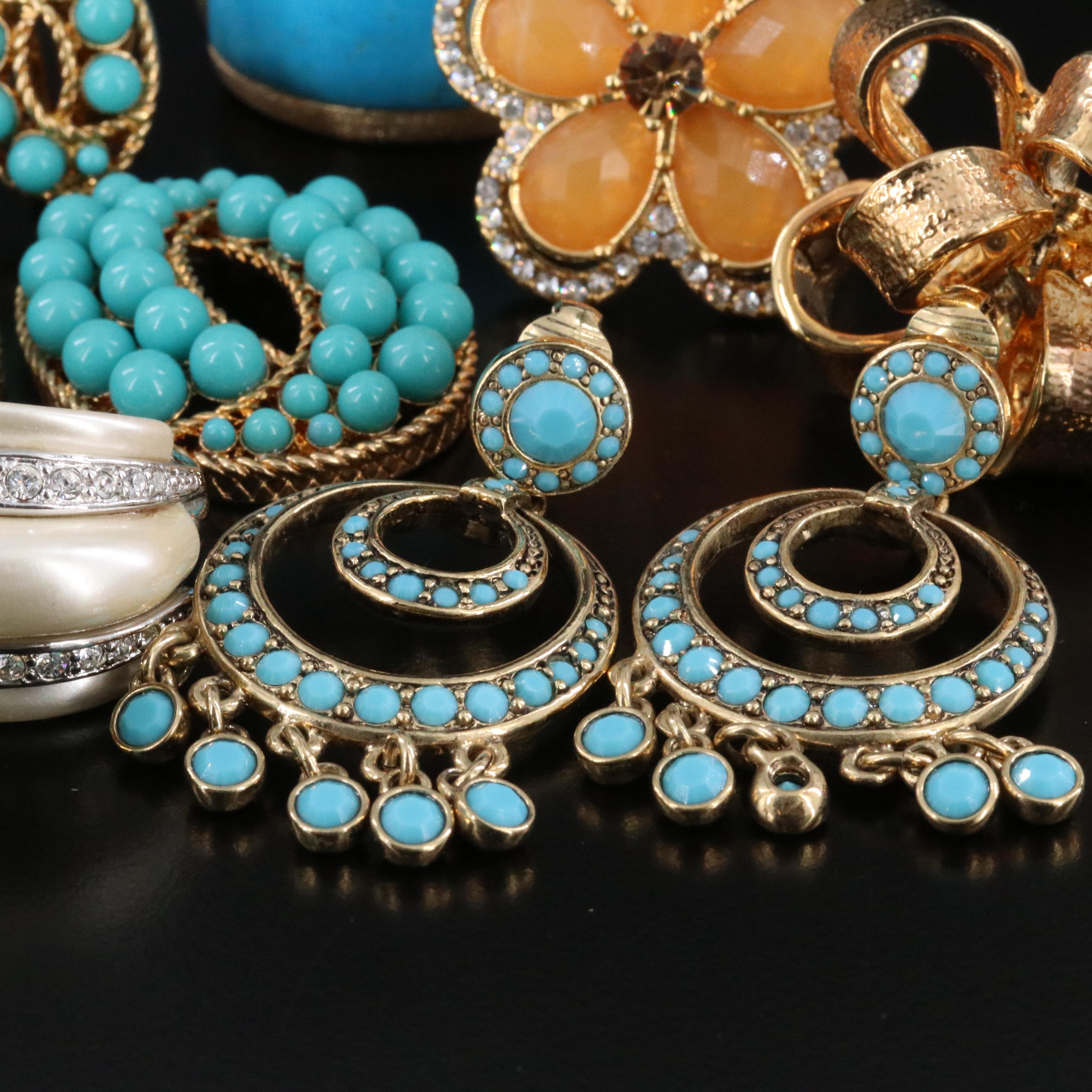 Assorted Costume Rings and Earrings