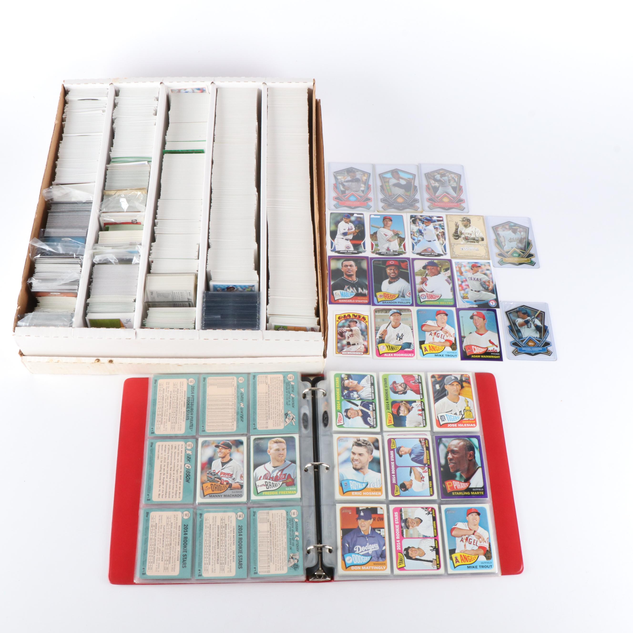 Topps Heritage with Other Baseball Cards Featuring Jeter, Clemente, and More