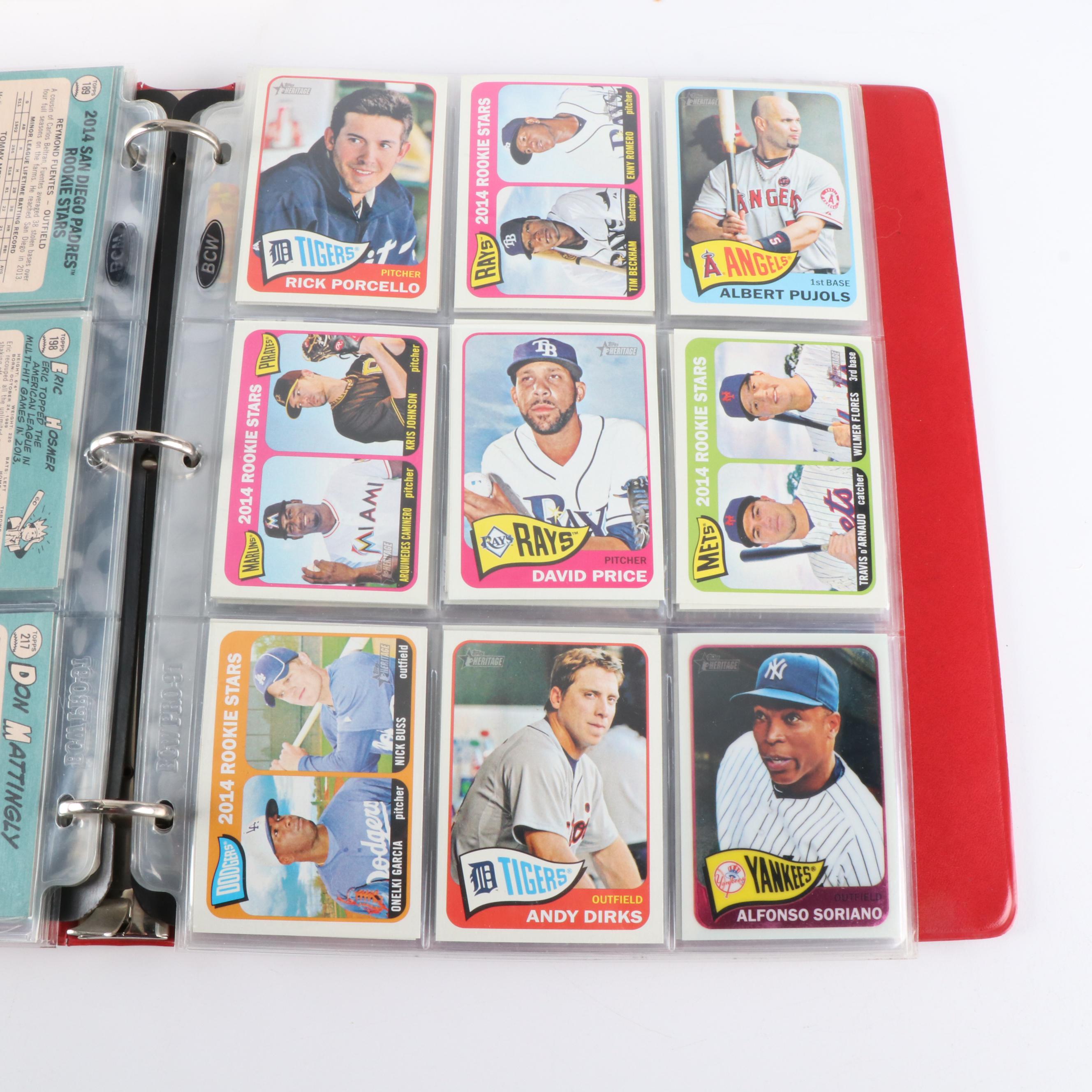 Topps Heritage with Other Baseball Cards Featuring Jeter, Clemente, and More